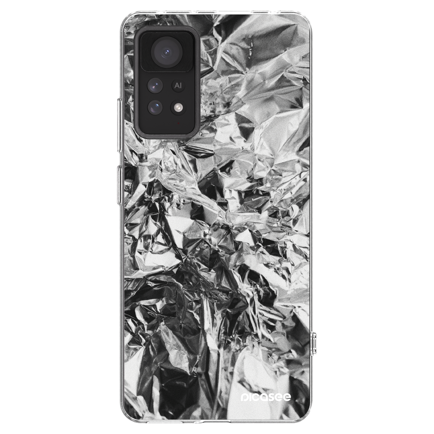 Picasee silikonowe przeźroczyste etui na Xiaomi Redmi Note 11 Pro - Chrome