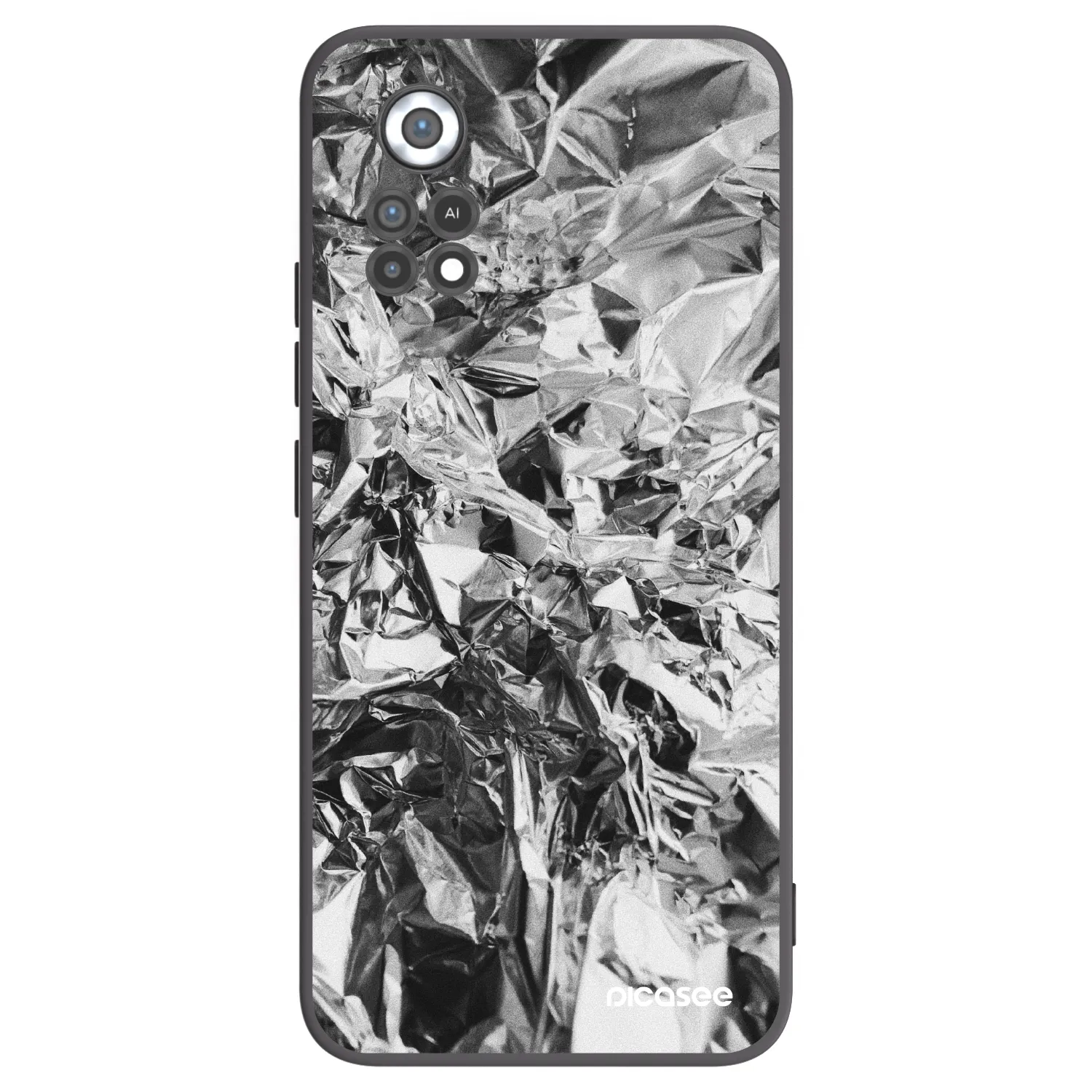 Picasee silikonowe czarne etui na Xiaomi Poco X4 Pro 5G - Chrome