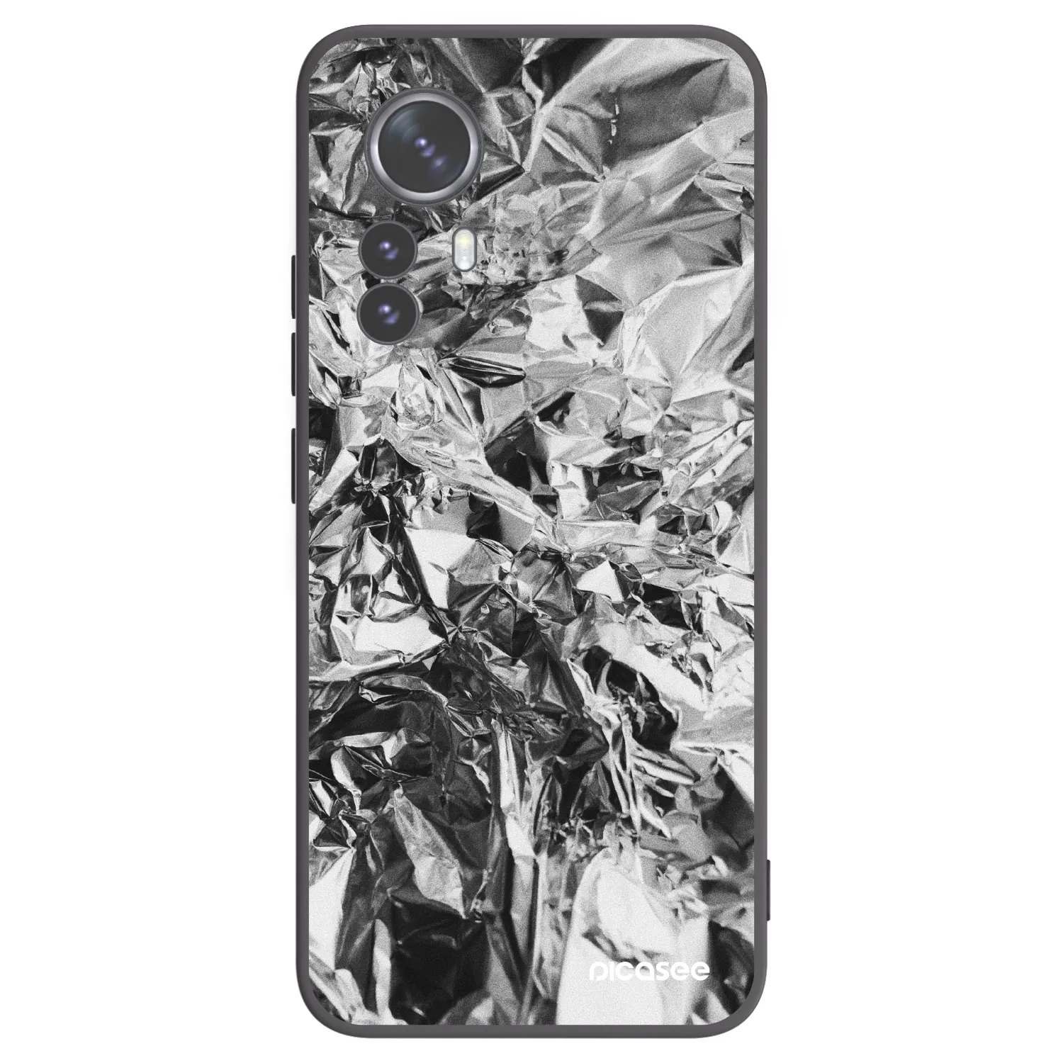 Picasee silikonowe czarne etui na Xiaomi 12 Pro - Chrome
