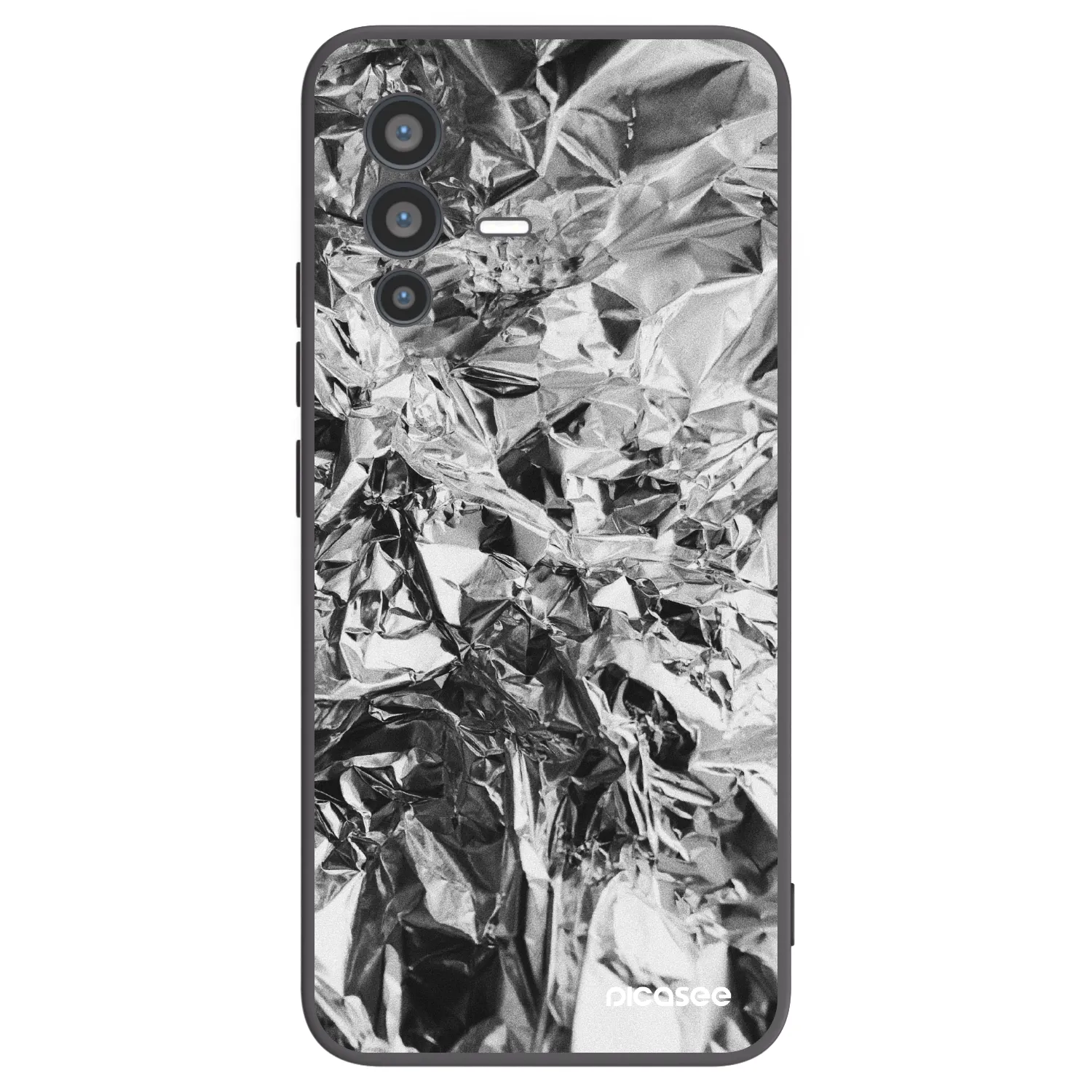 Picasee silikonowe czarne etui na Vivo V23 5G - Chrome