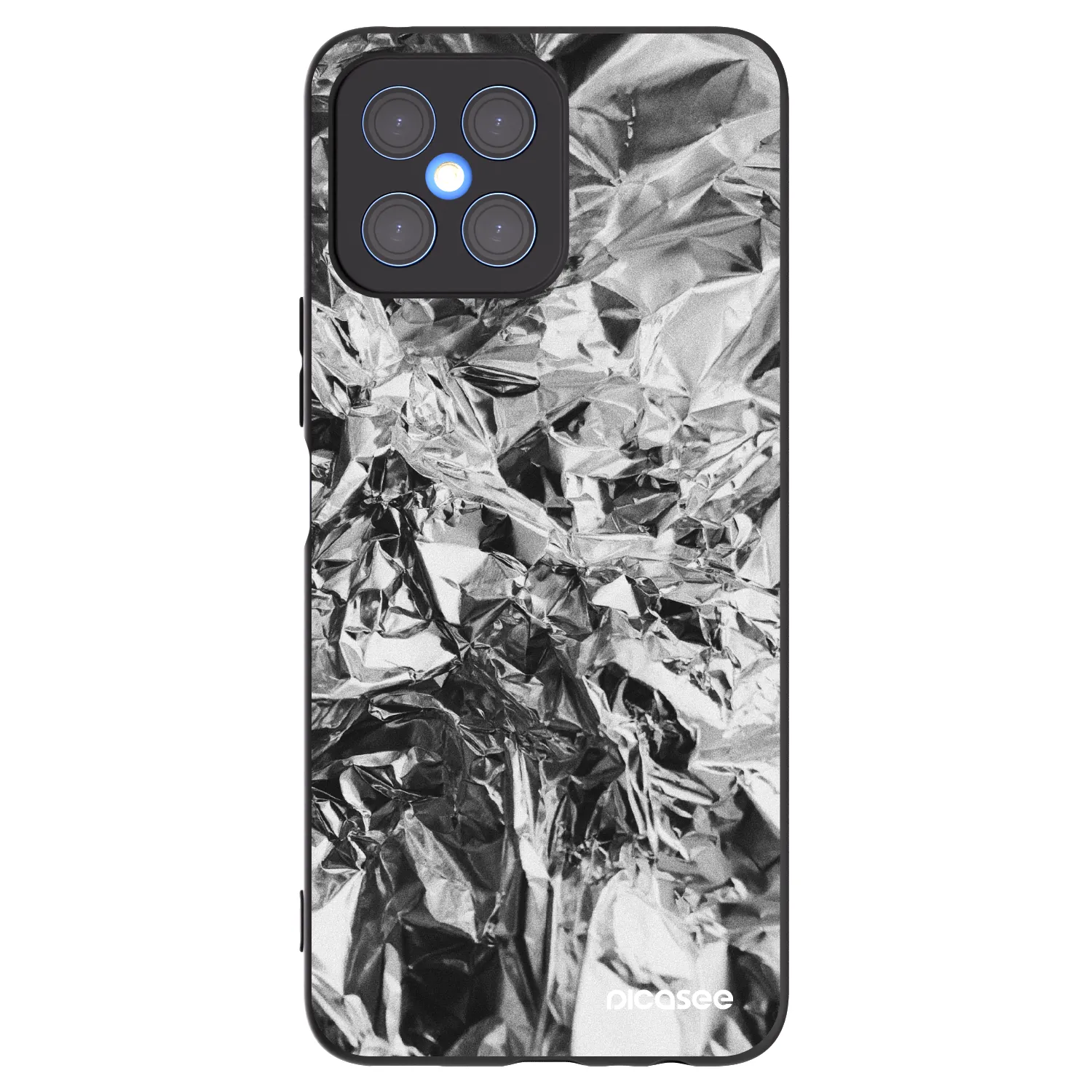 Picasee silikonowe czarne etui na Honor X8 4G - Chrome