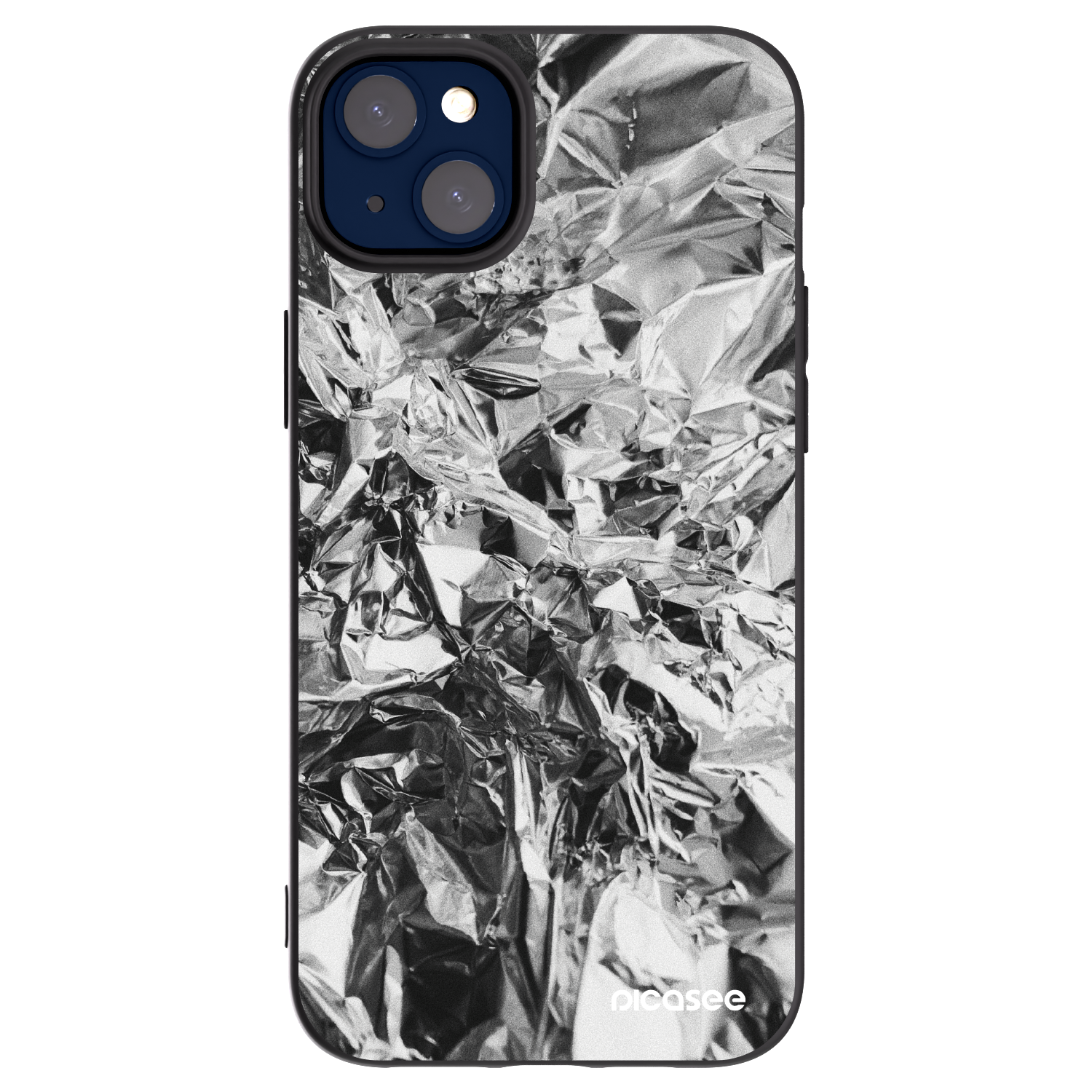 Picasee silikonowe czarne etui na Apple iPhone 14 Plus - Chrome