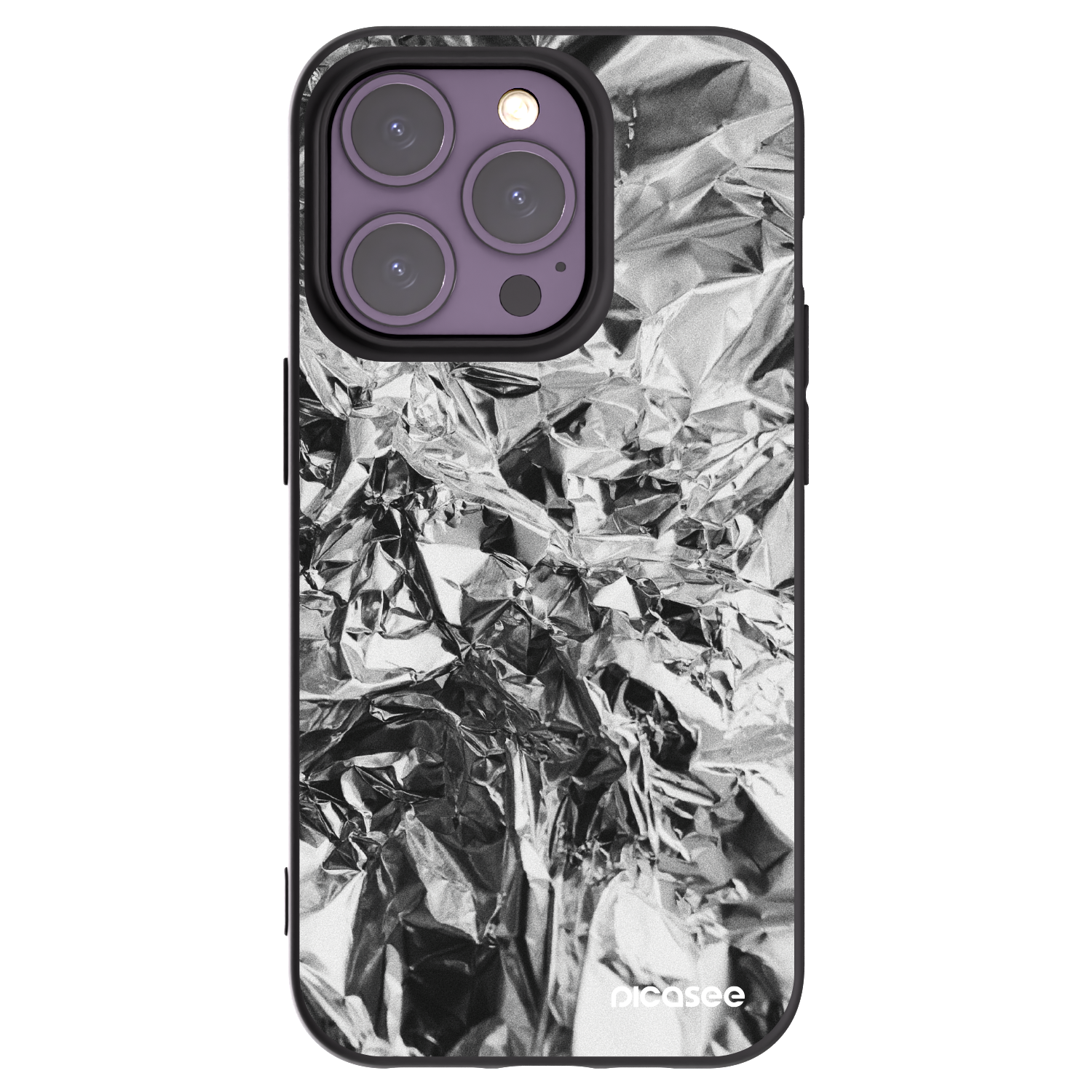 Picasee silikonowe czarne etui na Apple iPhone 14 Pro - Chrome