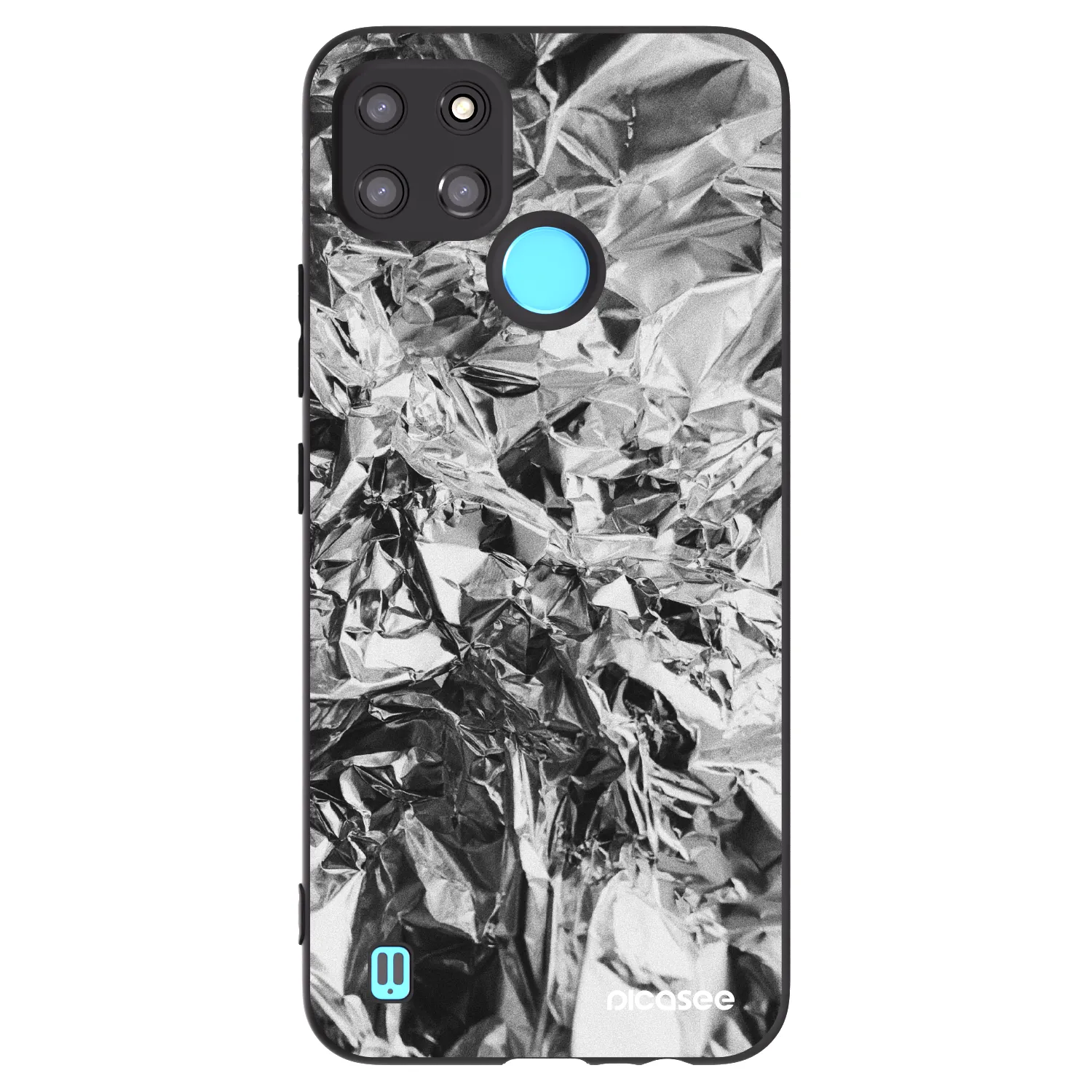 Picasee silikonowe czarne etui na Realme C21Y - Chrome