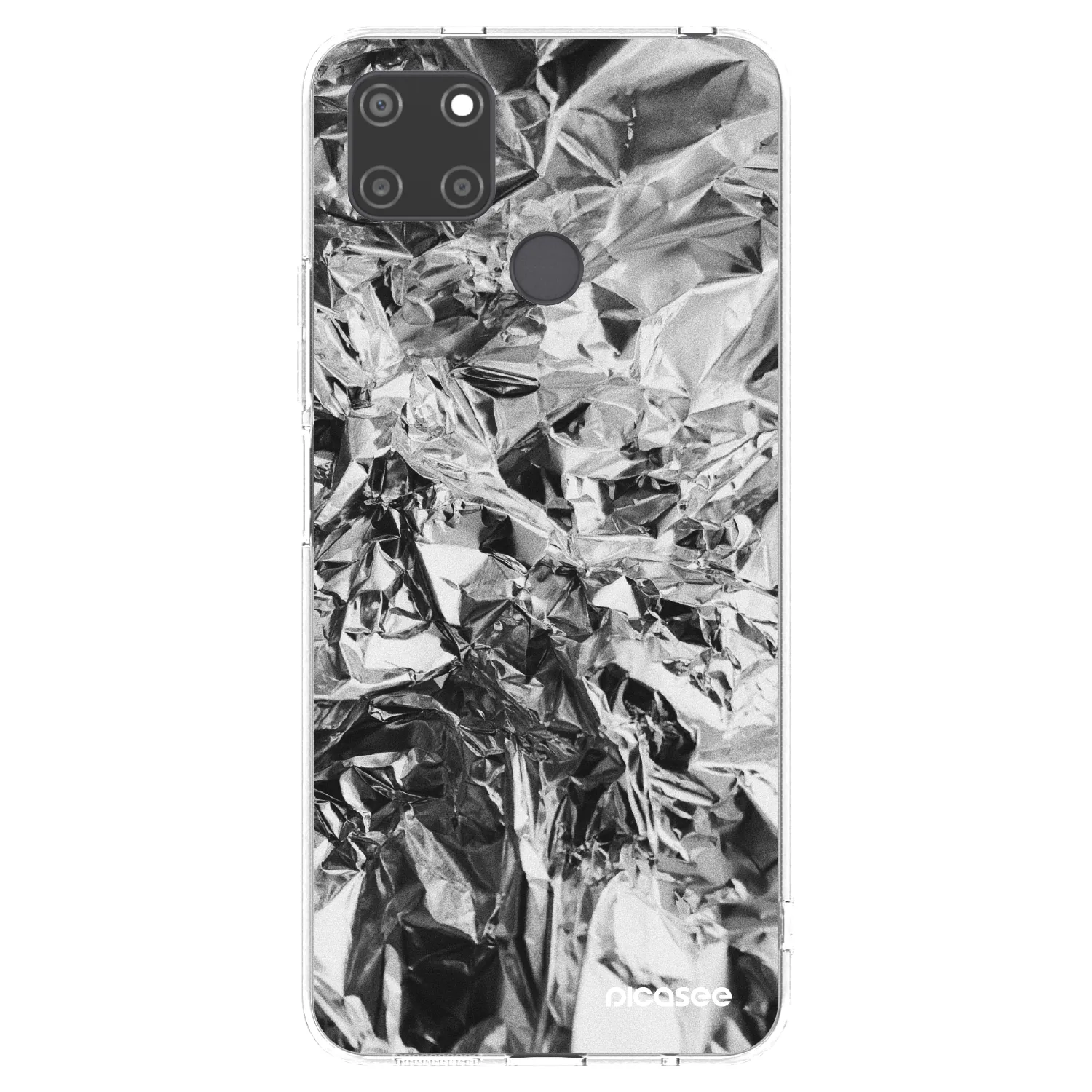 Picasee silikonowe przeźroczyste etui na Realme C21Y - Chrome