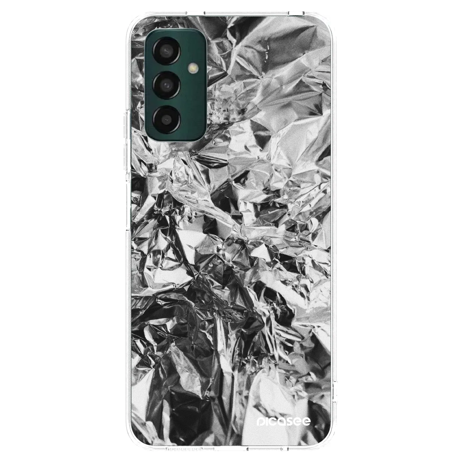 Picasee silikonowe przeźroczyste etui na Samsung Galaxy M13 M135F - Chrome