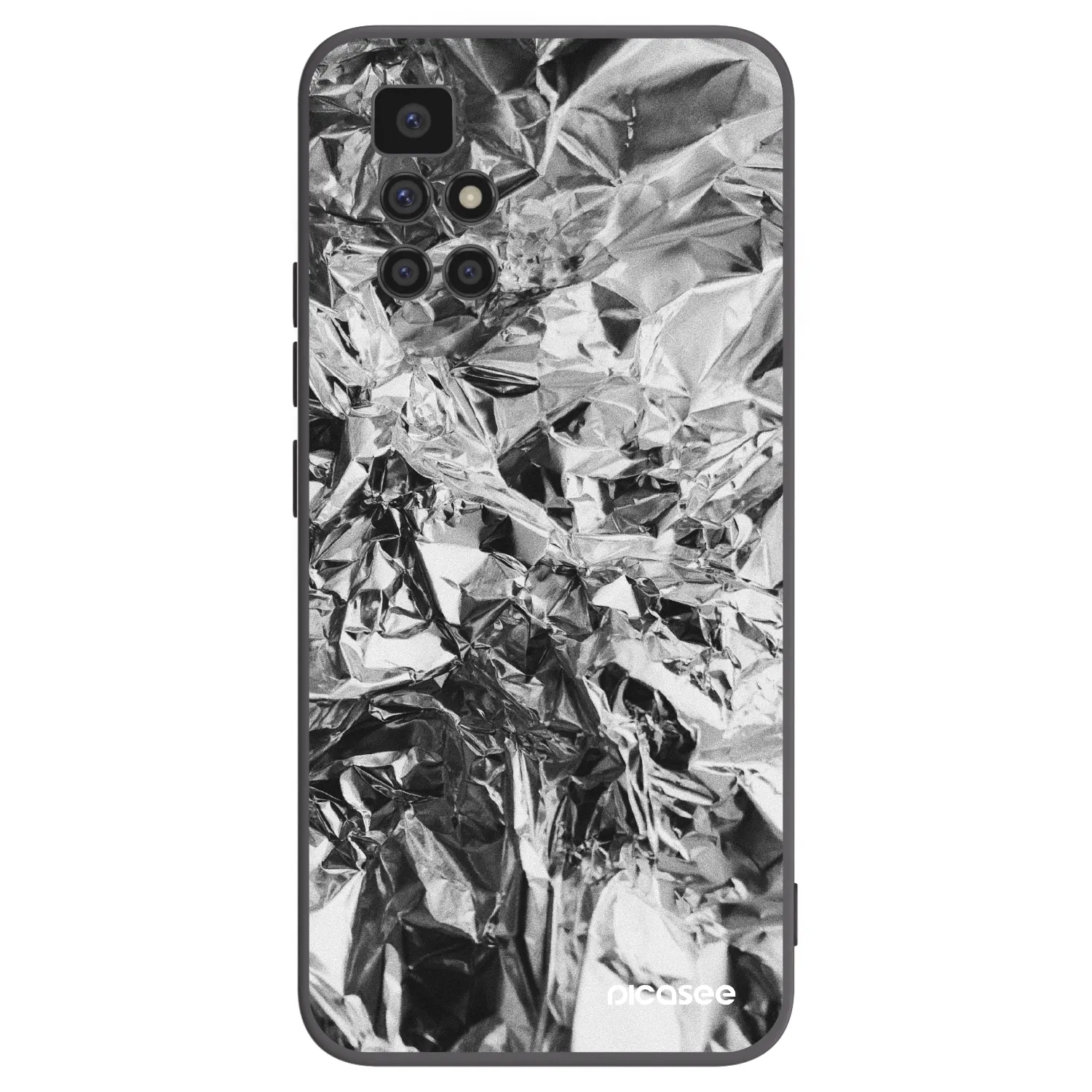 Picasee silikonowe czarne etui na Xiaomi Redmi 10 (2022) - Chrome