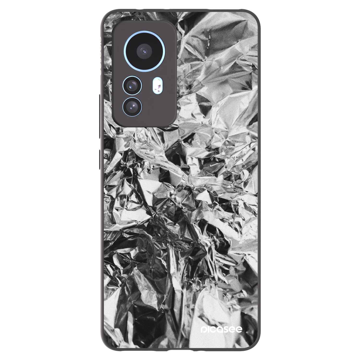 Picasee silikonowe czarne etui na Xiaomi 12T Pro - Chrome