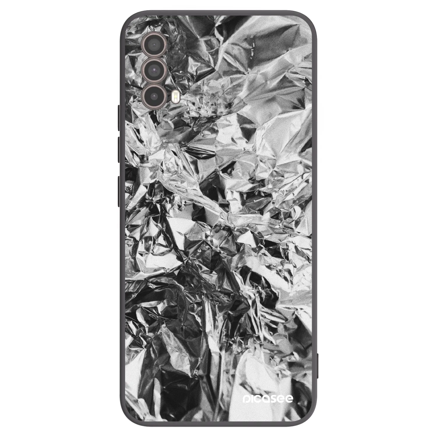 Picasee silikonowe czarne etui na Motorola Moto E40 - Chrome