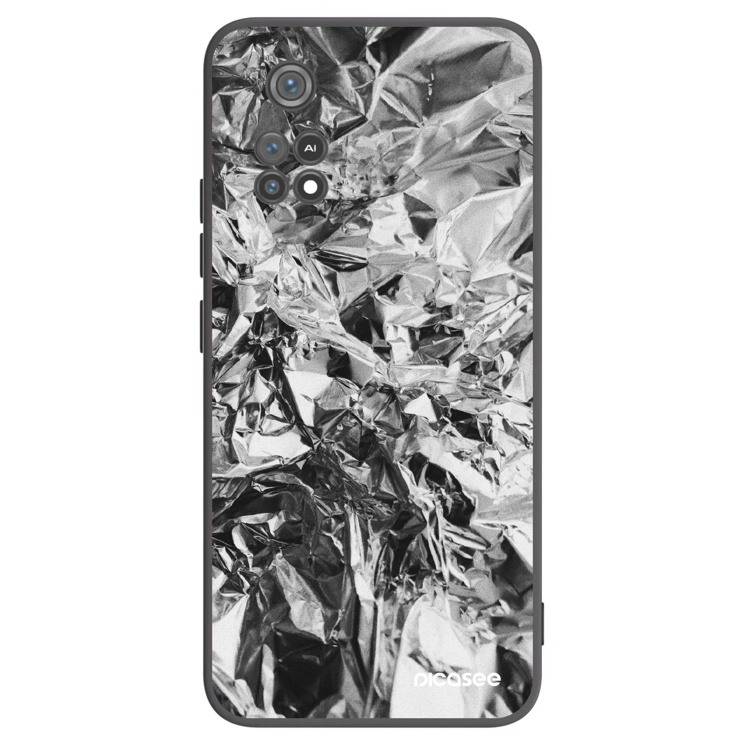 Picasee silikonowe czarne etui na Xiaomi Poco M4 Pro - Chrome