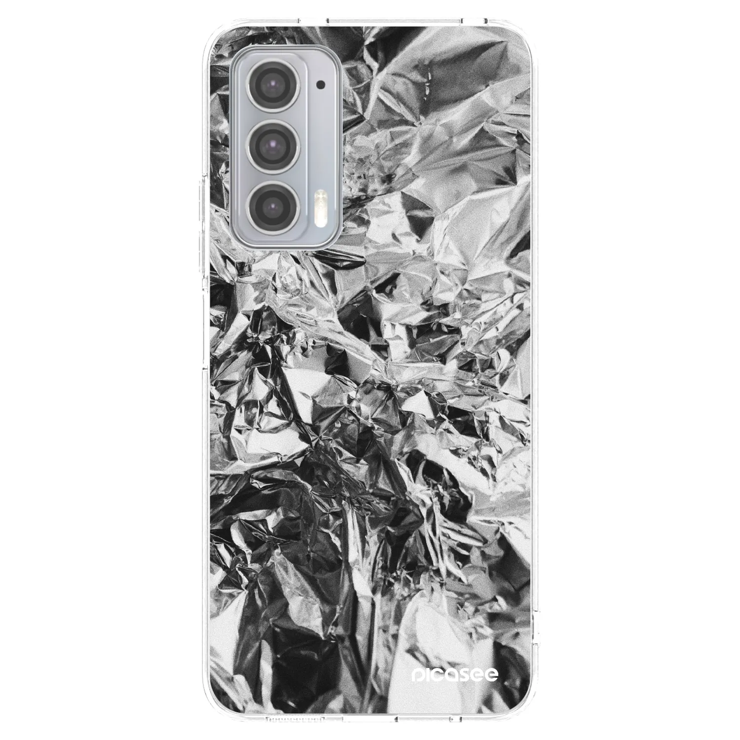 Picasee silikonowe przeźroczyste etui na Motorola Edge 20 - Chrome