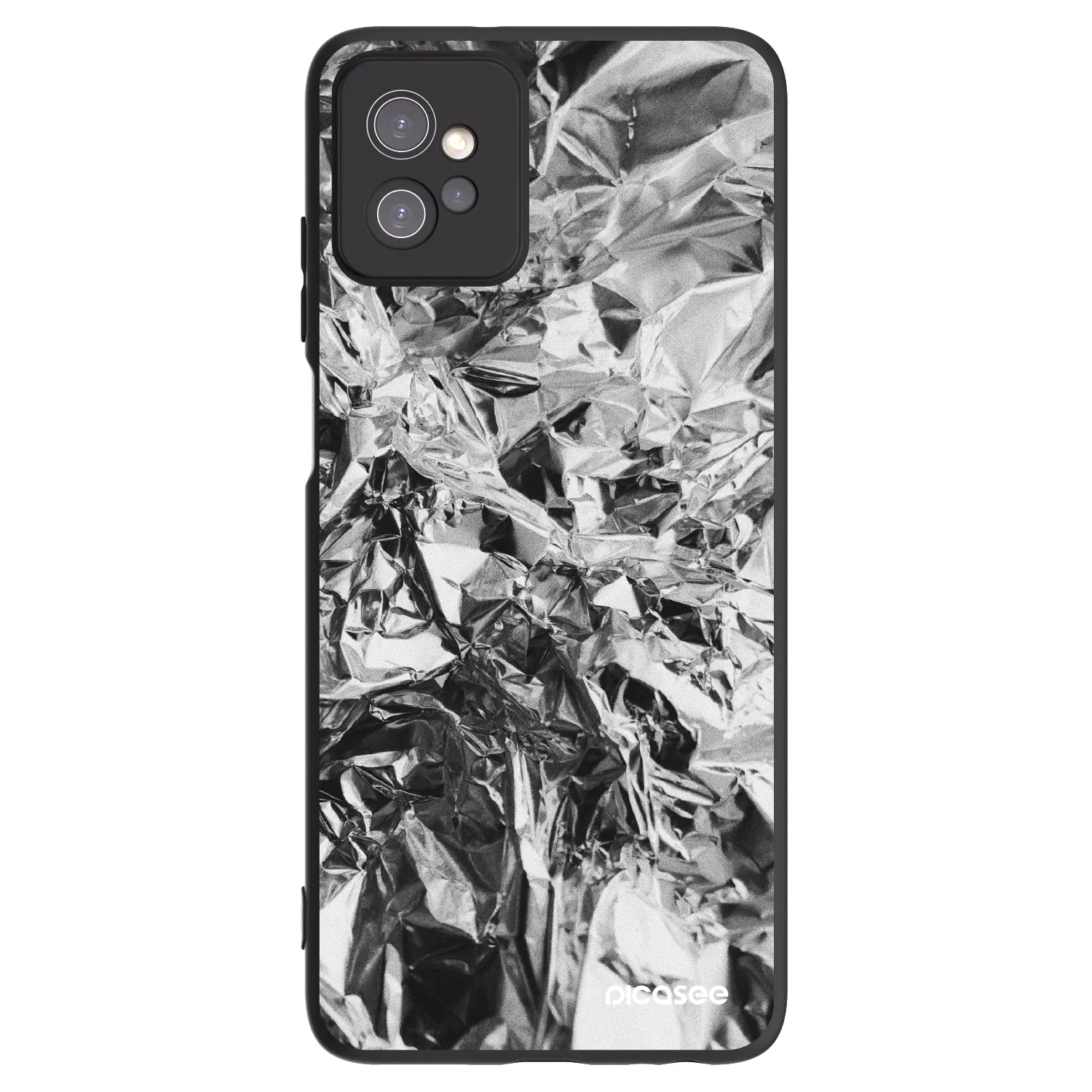 Picasee silikonowe czarne etui na Motorola Moto G32 - Chrome