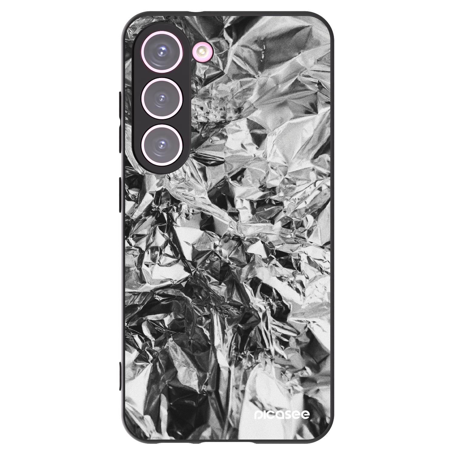 Picasee silikonowe czarne etui na Samsung Galaxy S23 5G - Chrome