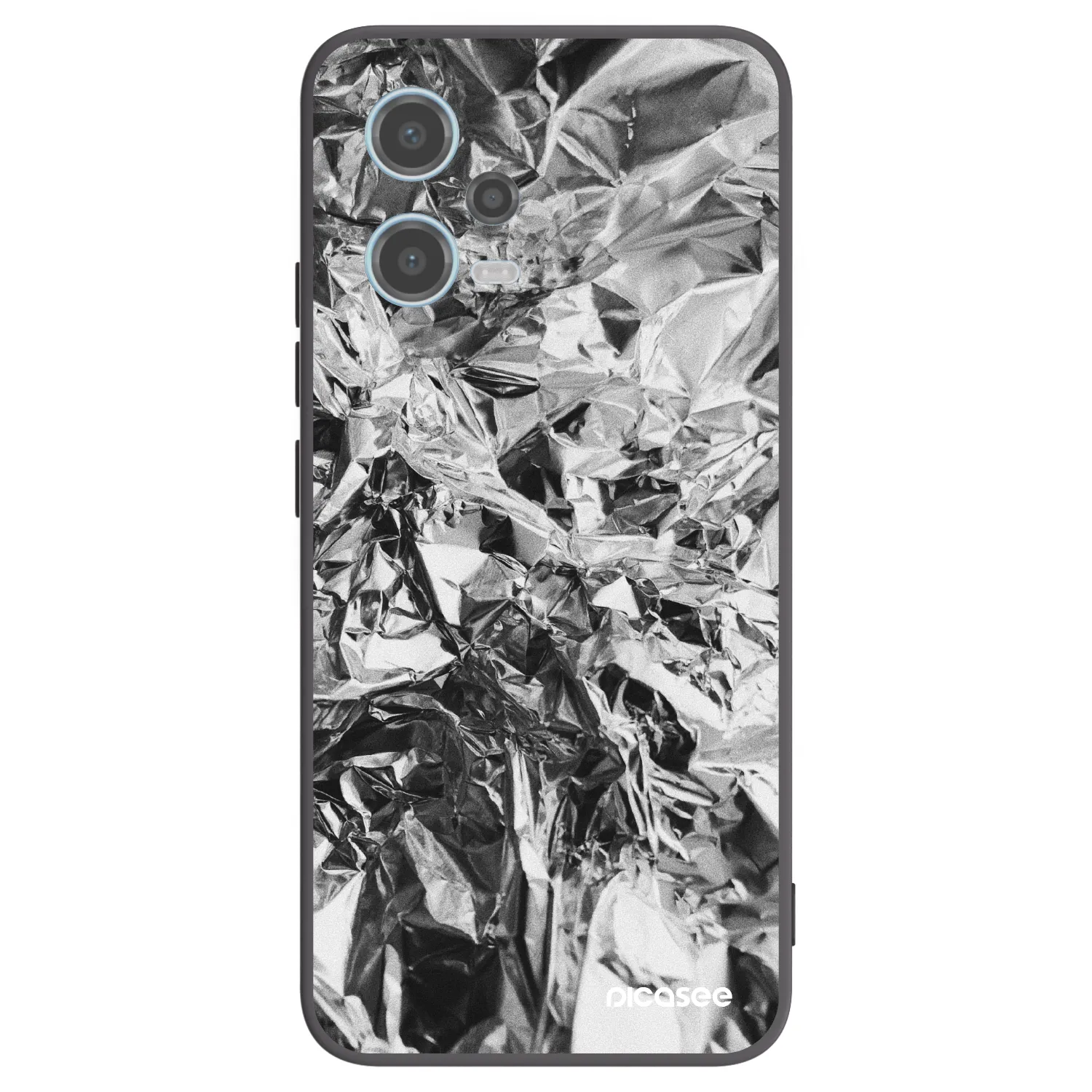 Picasee silikonowe czarne etui na Xiaomi Redmi Note 12 5G - Chrome