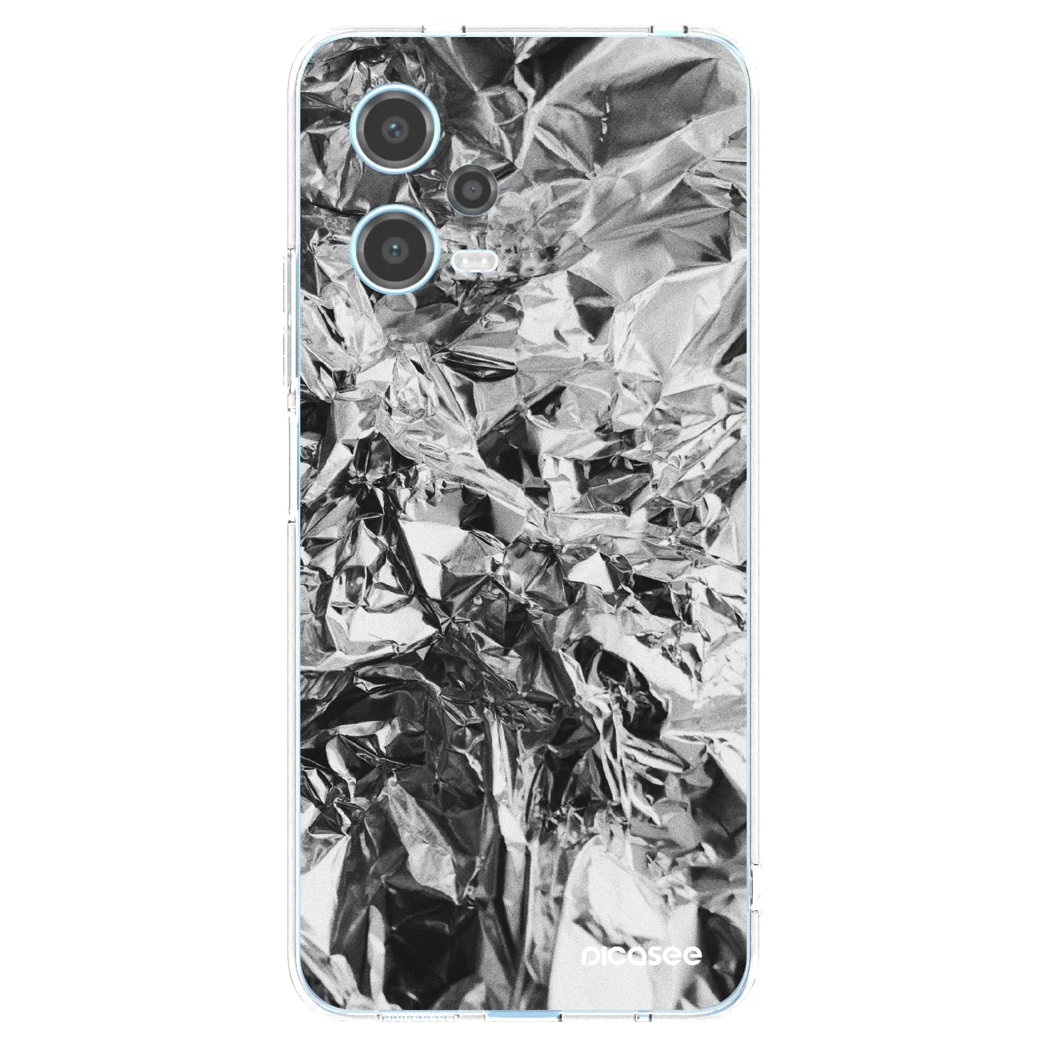 Picasee silikonowe przeźroczyste etui na Xiaomi Redmi Note 12 5G - Chrome