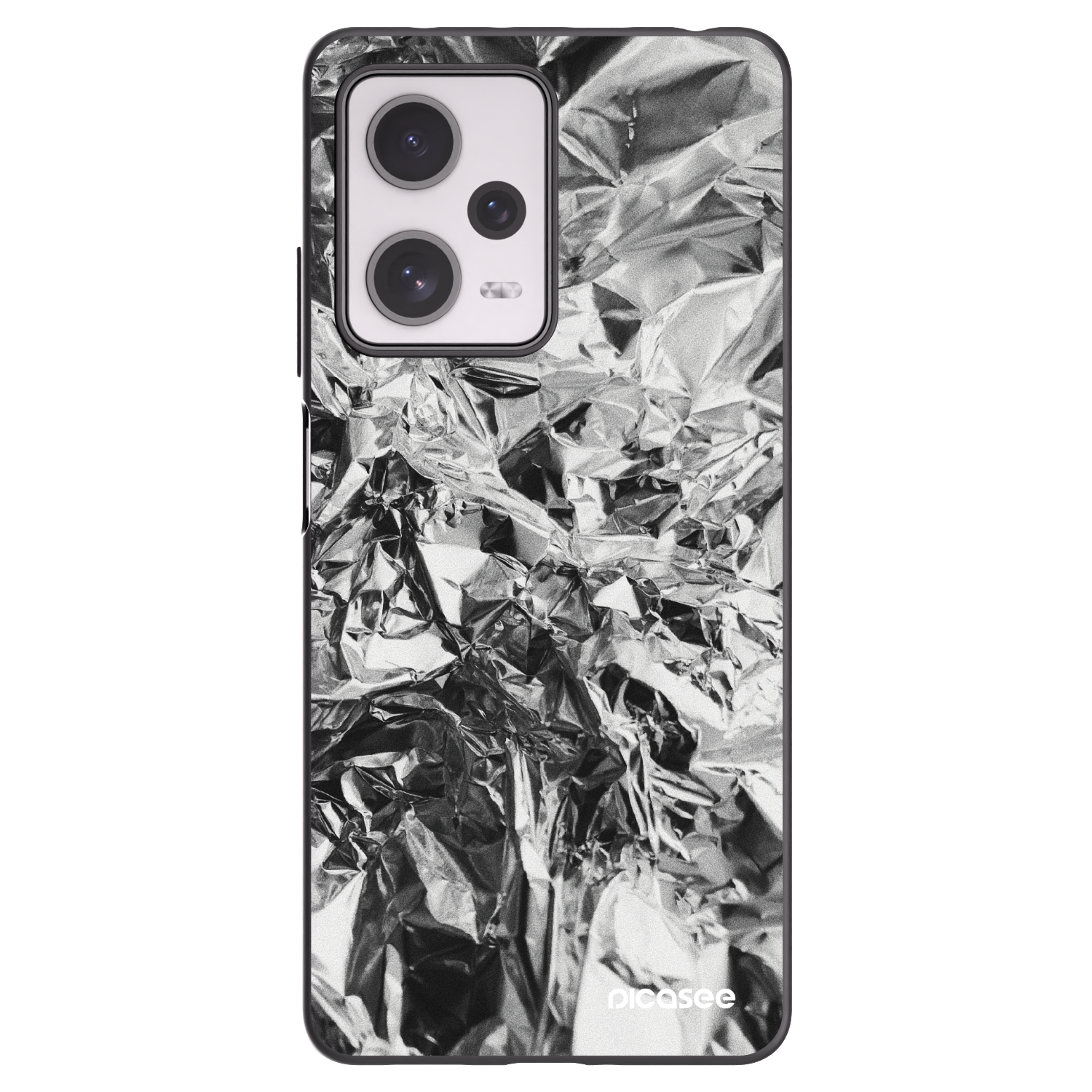 Picasee silikonowe czarne etui na Xiaomi Redmi Note 12 Pro+ 5G - Chrome