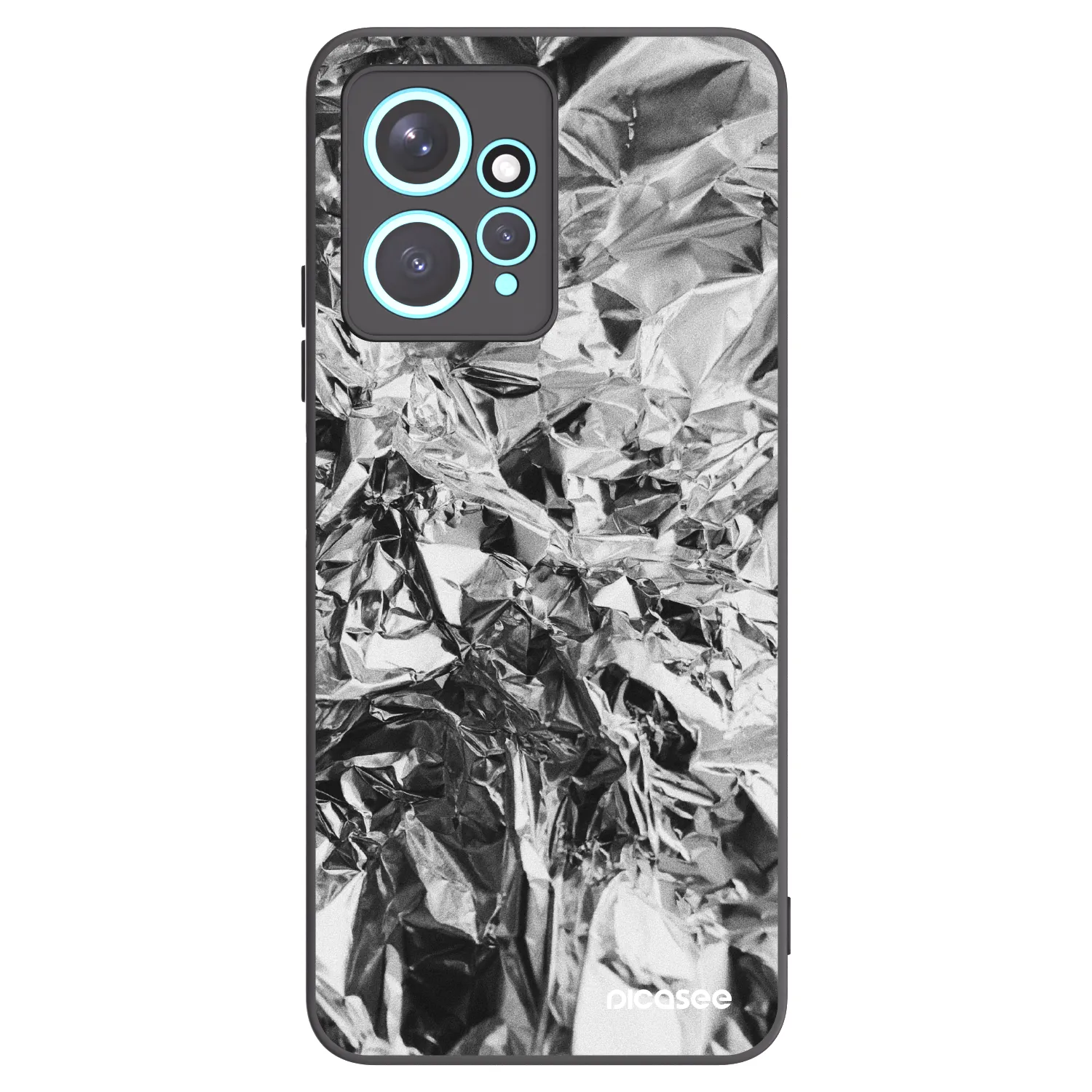 Picasee silikonowe czarne etui na Xiaomi Redmi Note 12 4G - Chrome