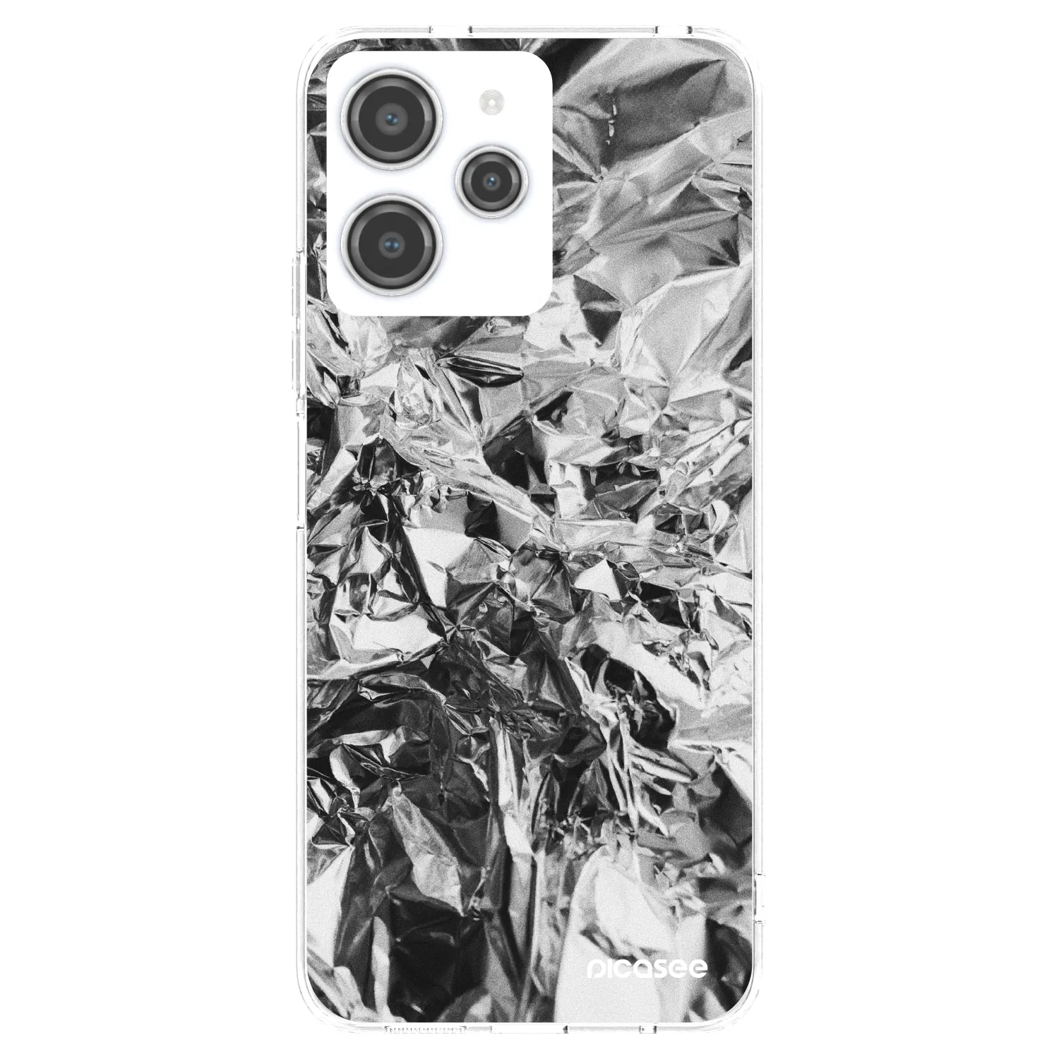 Picasee silikonowe przeźroczyste etui na Xiaomi Redmi 12 4G - Chrome