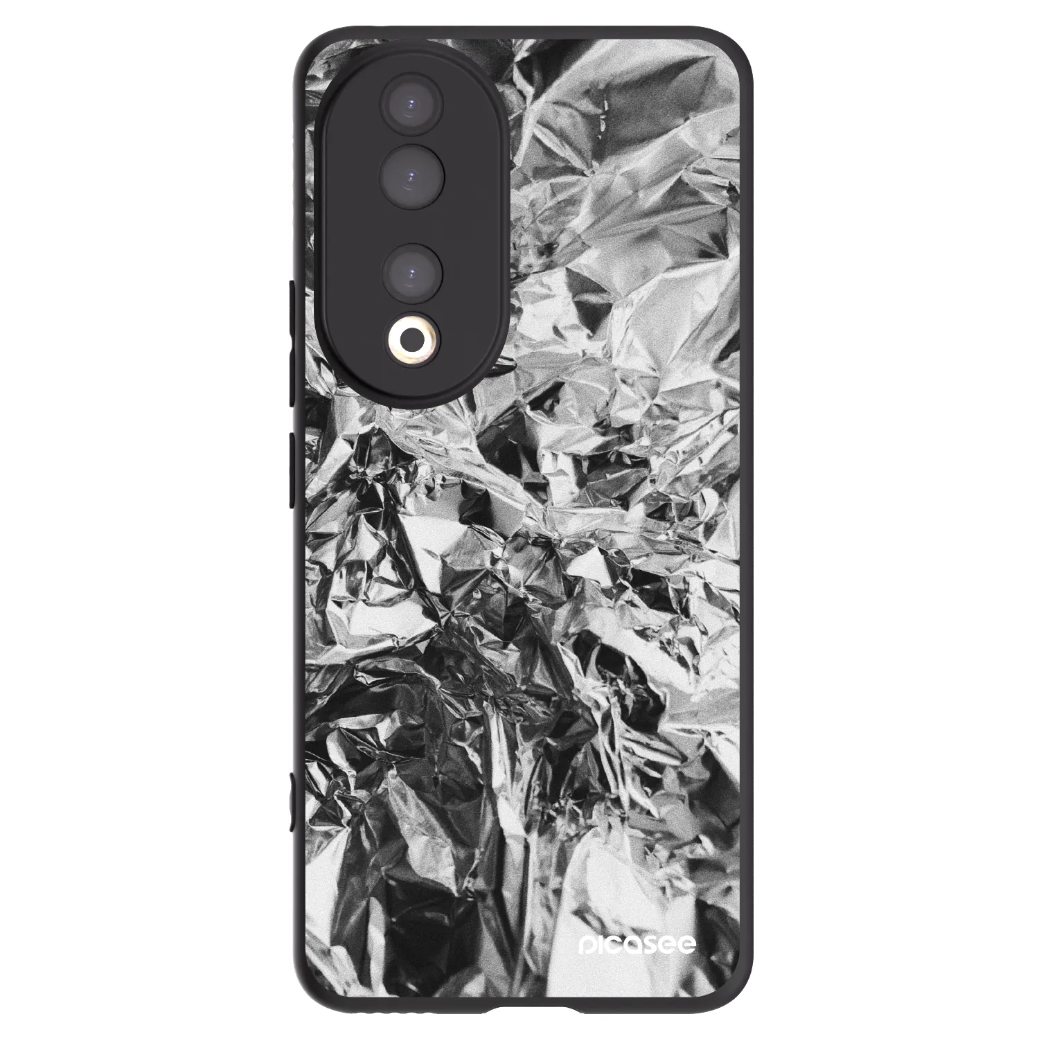 Picasee silikonowe czarne etui na Honor 90 5G - Chrome
