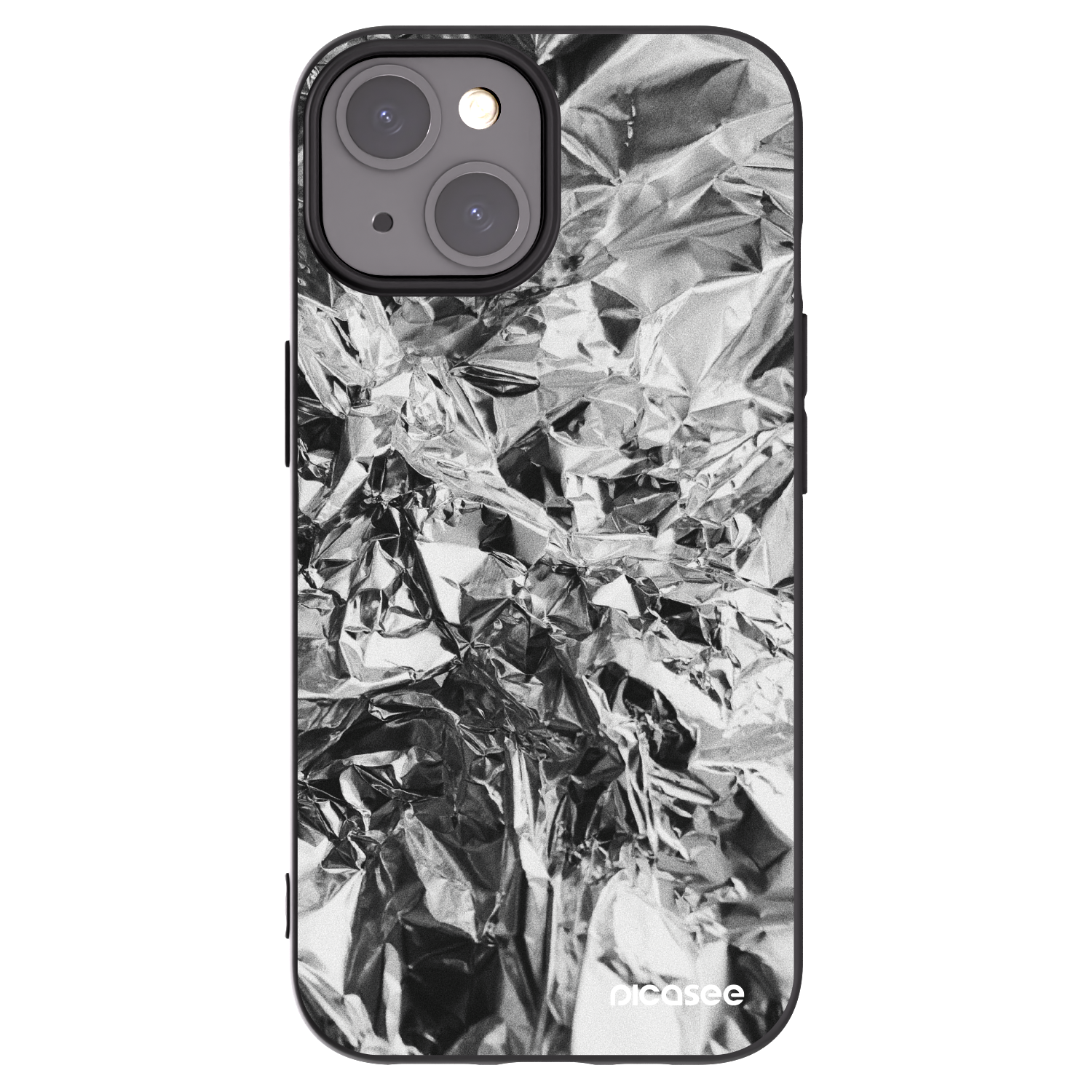 Picasee silikonowe czarne etui na Apple iPhone 15 - Chrome