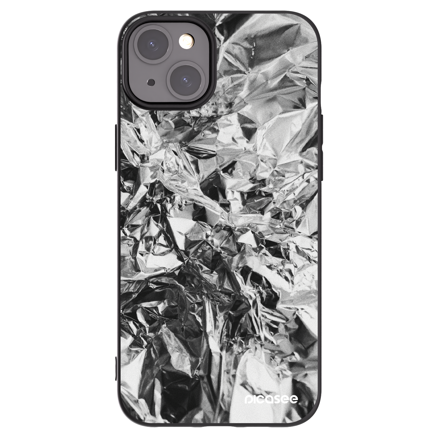 Picasee silikonowe czarne etui na Apple iPhone 15 Plus - Chrome