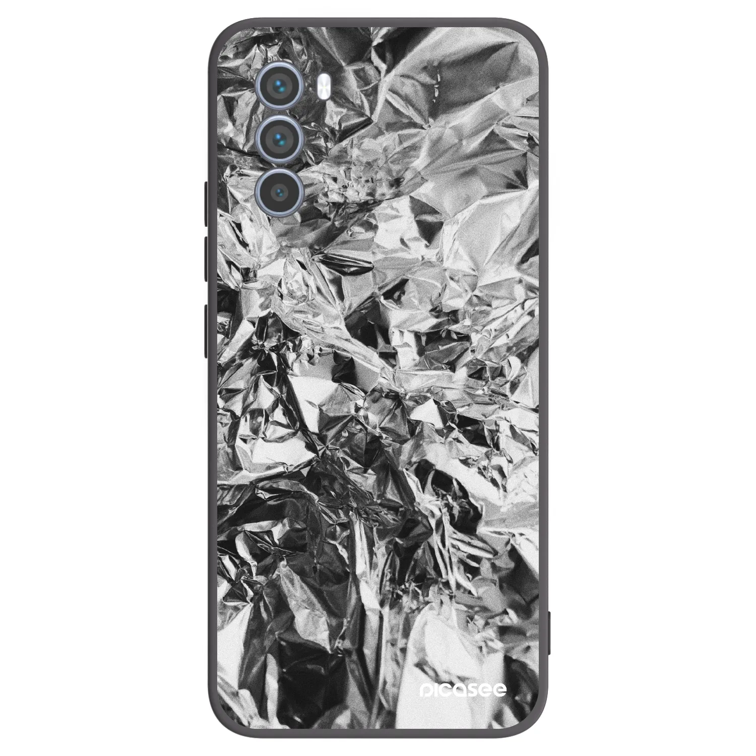 Picasee silikonowe czarne etui na Motorola Moto G62 - Chrome