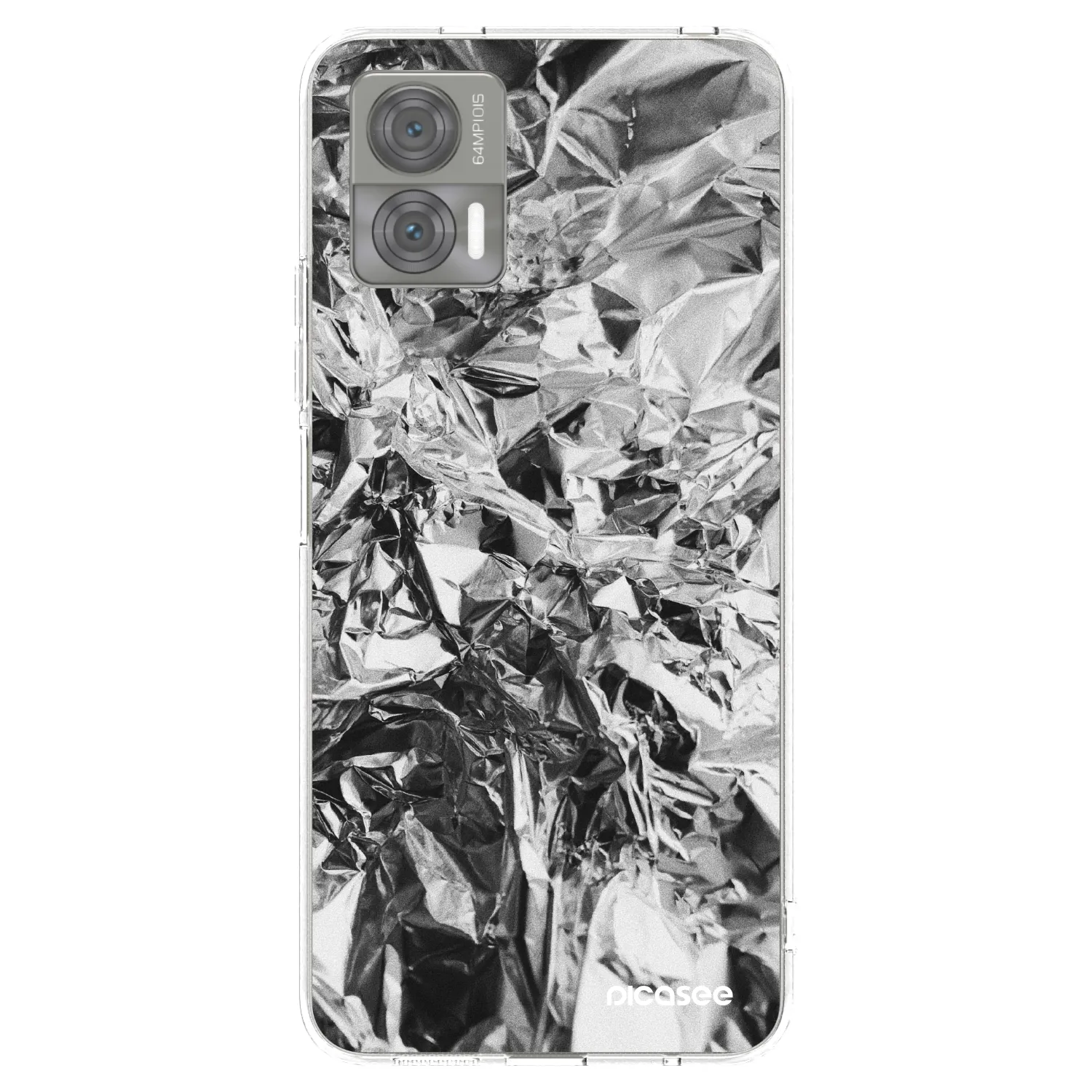 Picasee silikonowe przeźroczyste etui na Motorola Edge 30 Neo - Chrome