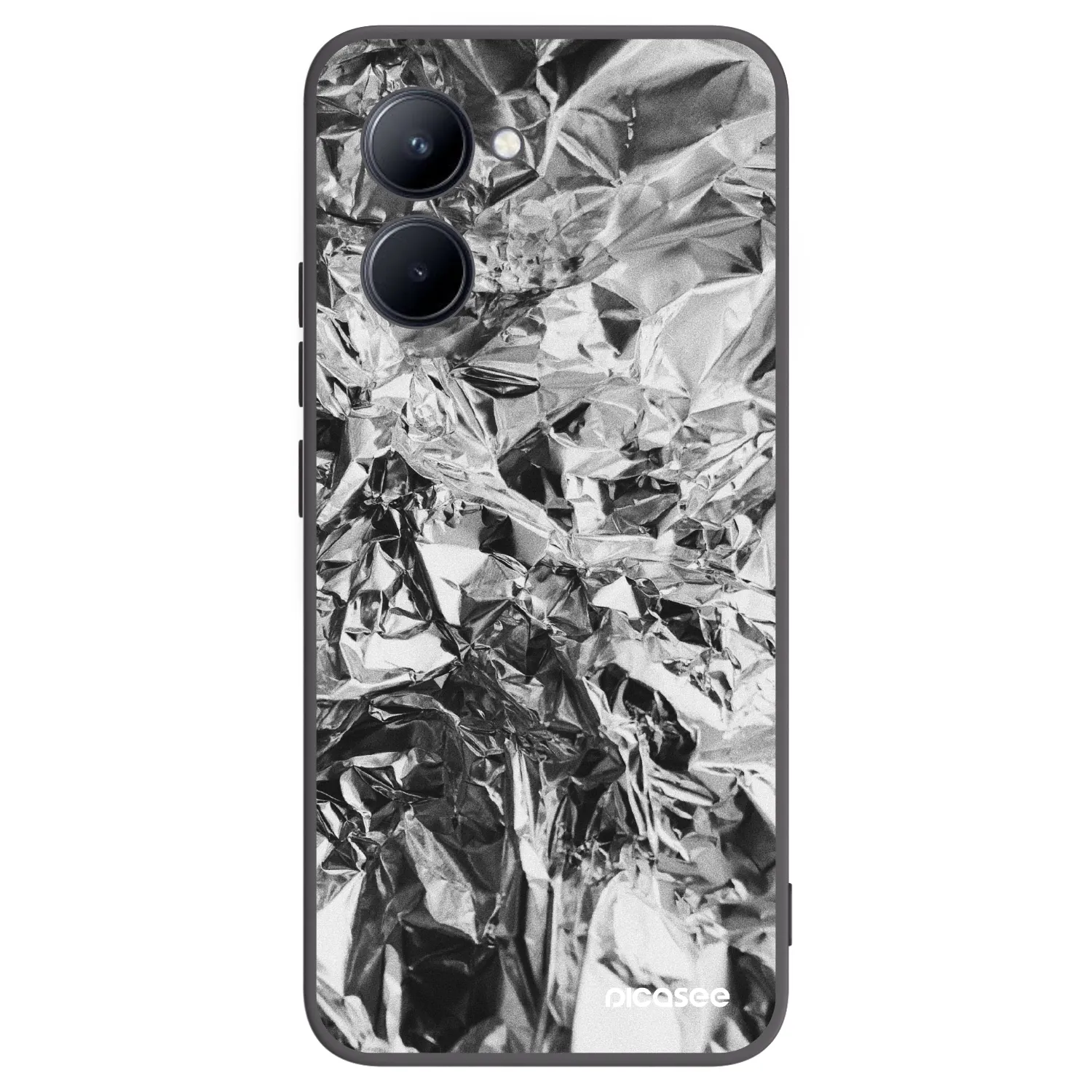 Picasee silikonowe czarne etui na Realme C33 (2023) - Chrome