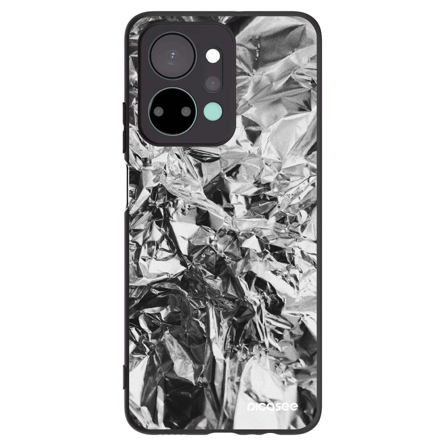 Picasee silikonowe czarne etui na Honor X7a - Chrome
