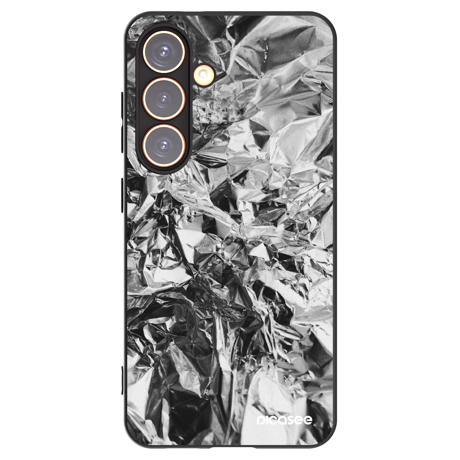Picasee silikonowe czarne etui na Samsung Galaxy S24 S921B 5G - Chrome