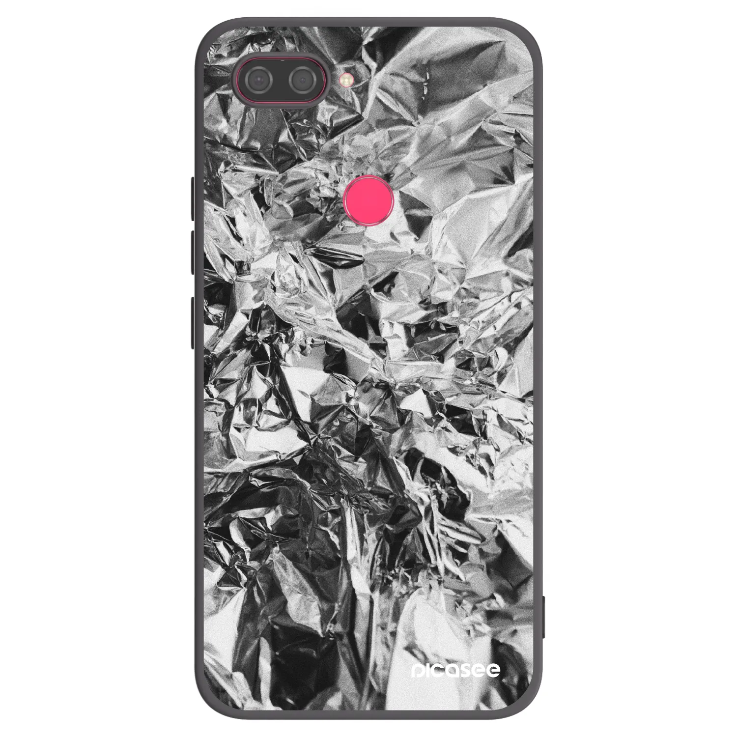 Picasee silikonowe czarne etui na Xiaomi Mi 8 Lite - Chrome