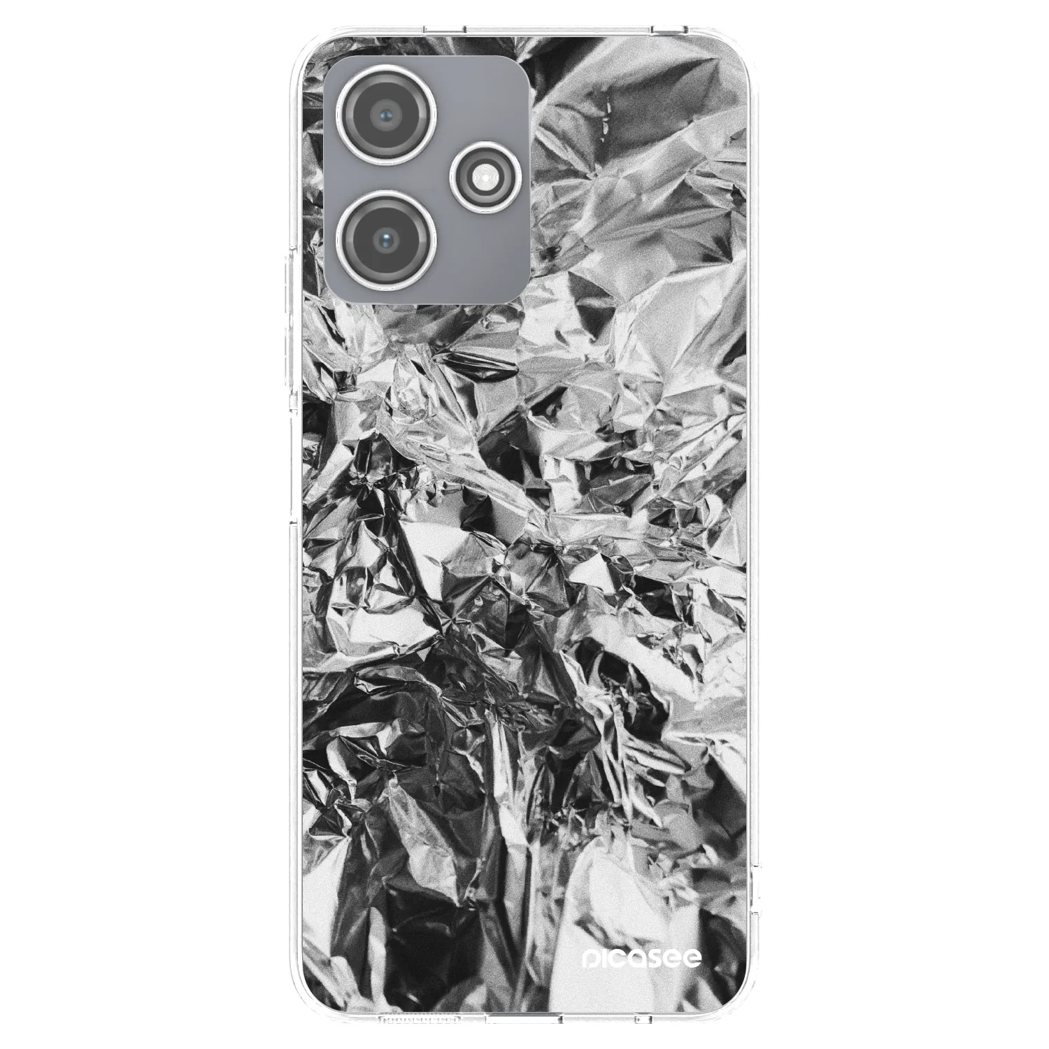 Picasee silikonowe przeźroczyste etui na Xiaomi Redmi 12 5G - Chrome