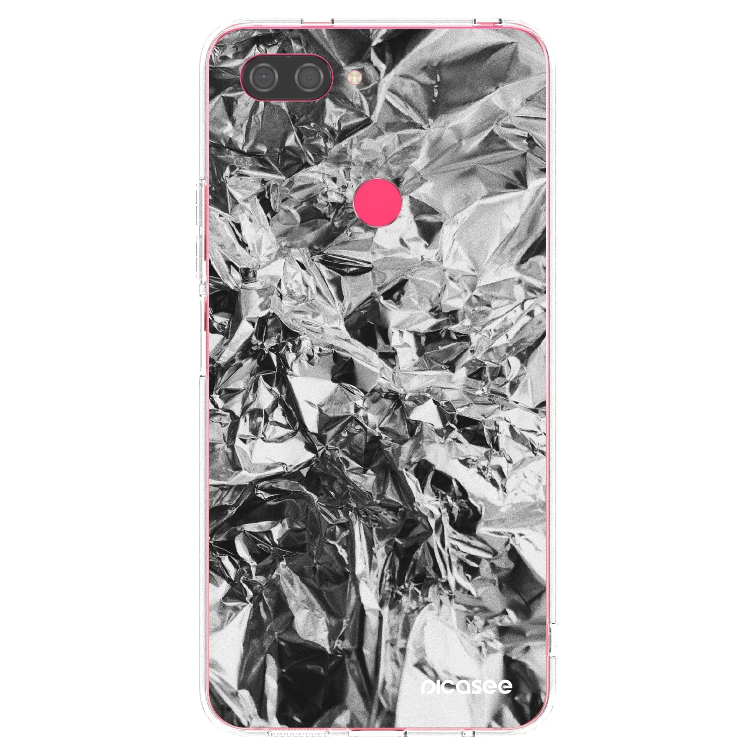 Picasee silikonowe przeźroczyste etui na Xiaomi Mi 8 Lite - Chrome