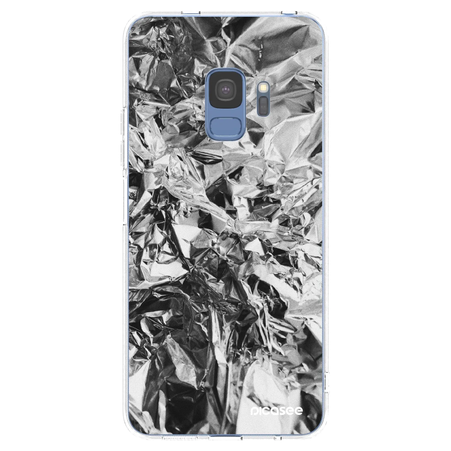 Picasee silikonowe przeźroczyste etui na Samsung Galaxy S9 G960F - Chrome