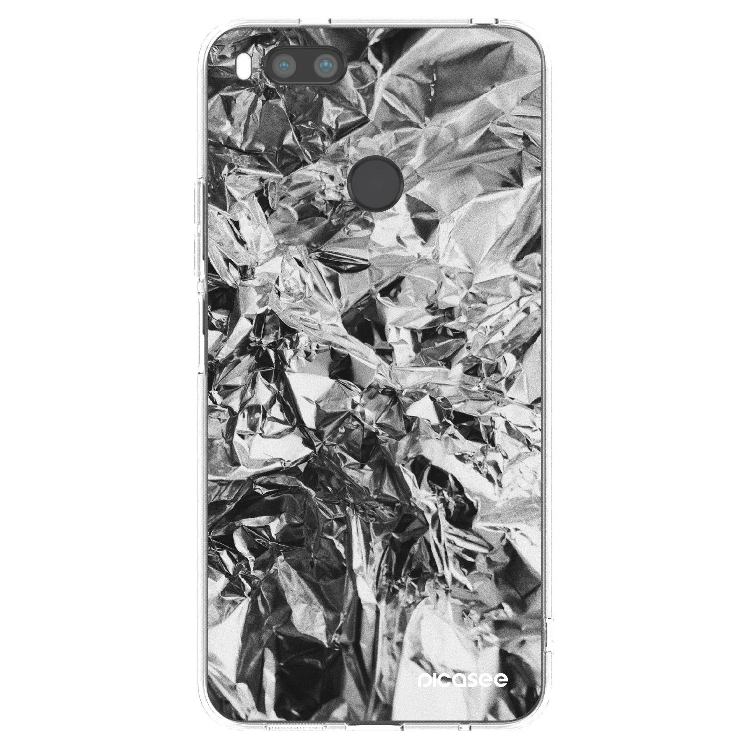 Picasee silikonowe przeźroczyste etui na Xiaomi Mi A1 Global - Chrome
