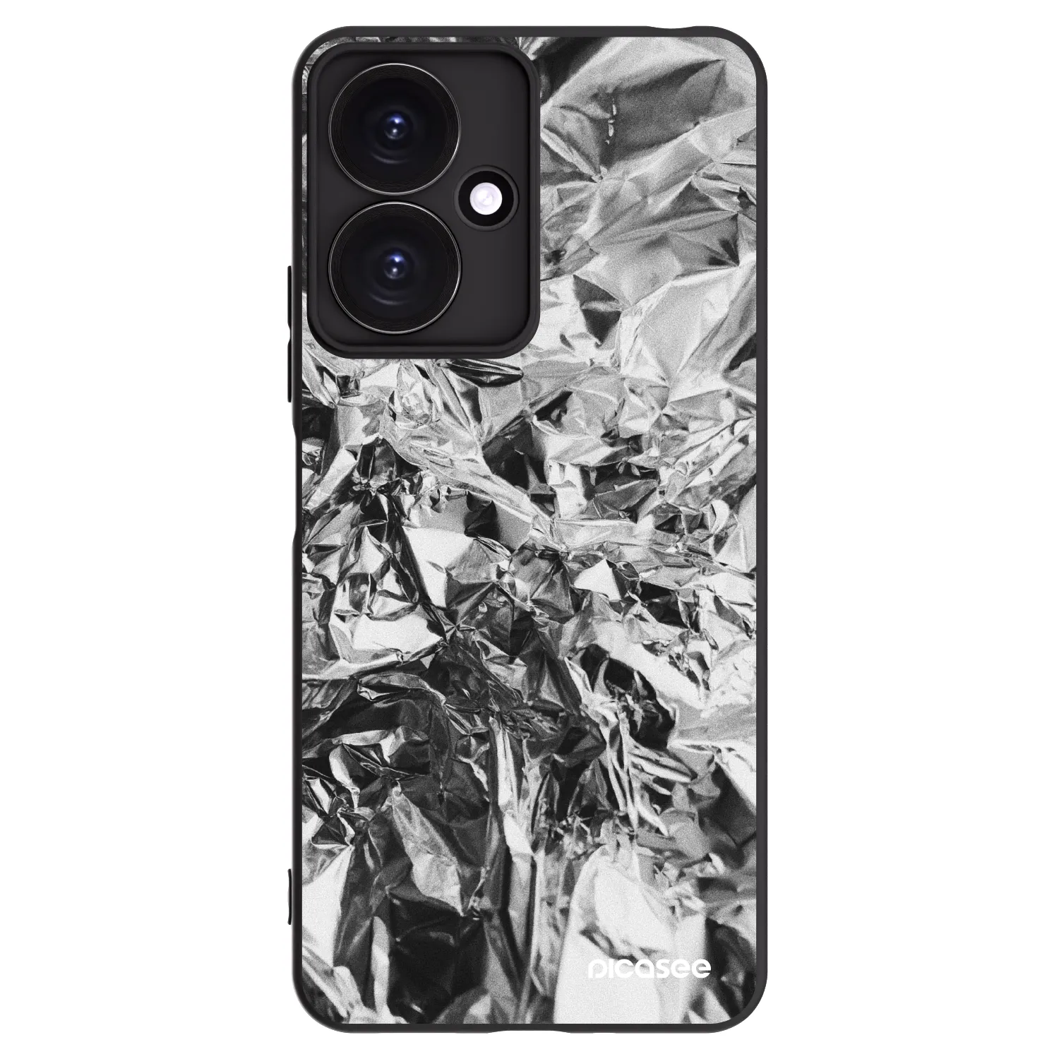 Picasee silikonowe czarne etui na Xiaomi Redmi 13C 5G - Chrome