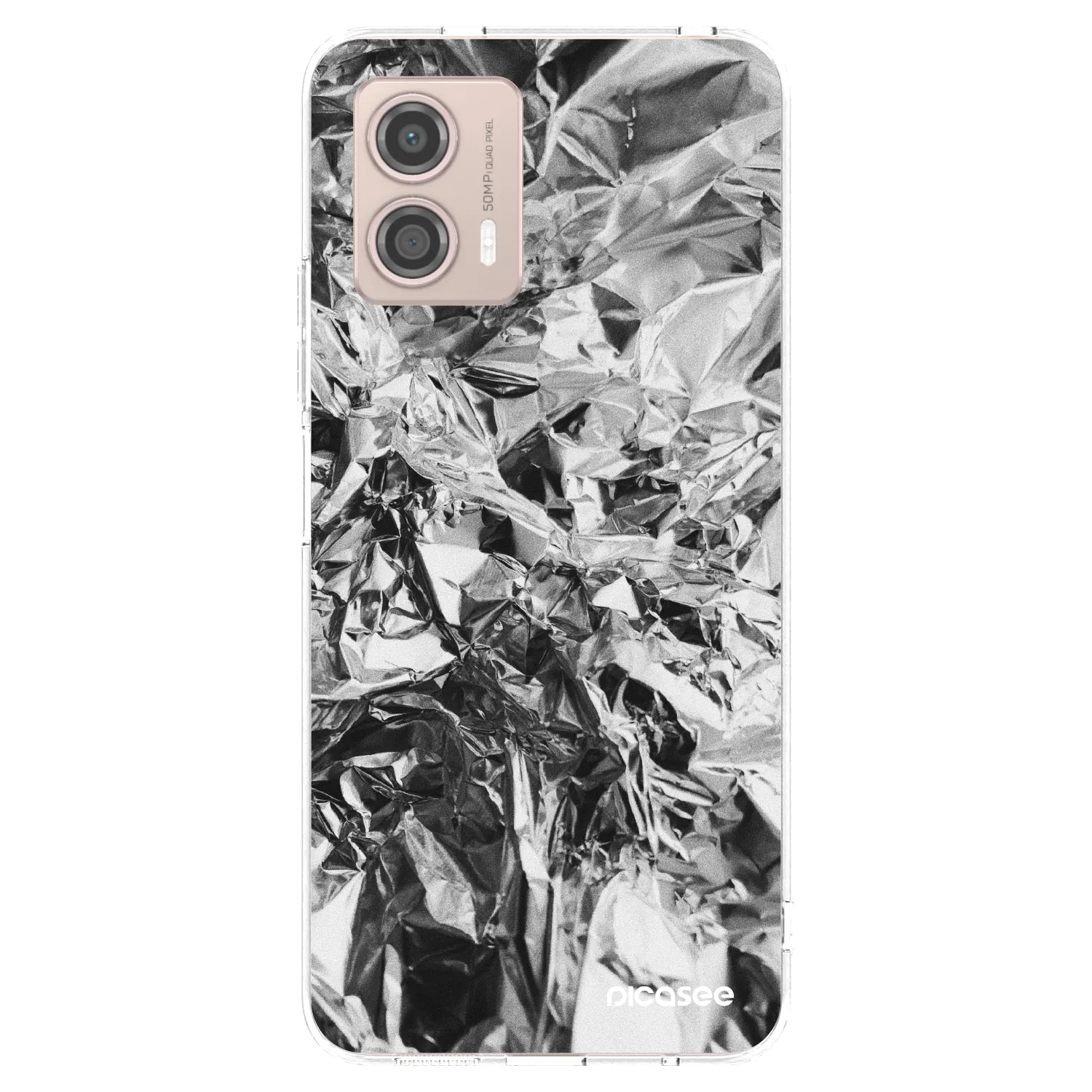 Picasee silikonowe przeźroczyste etui na Motorola Moto G53 5G - Chrome