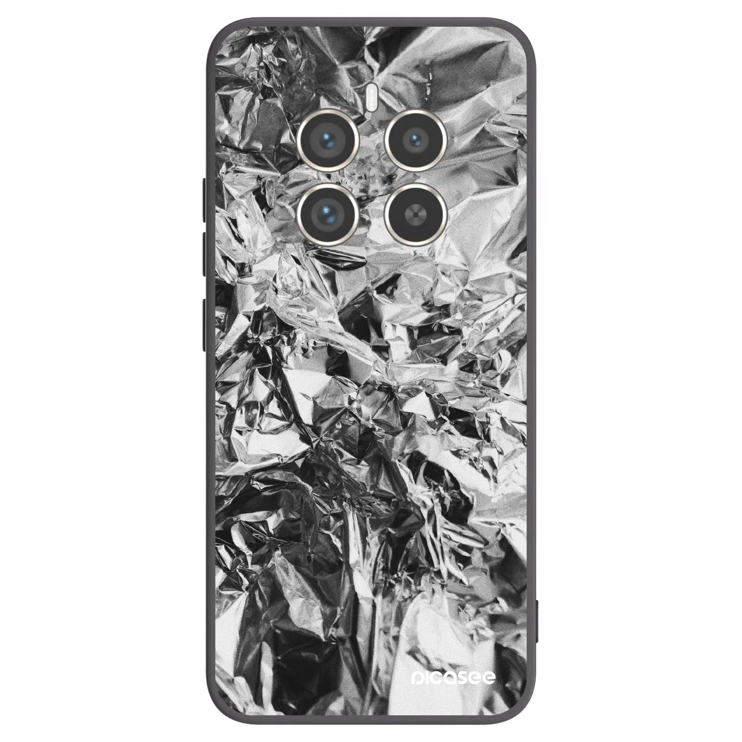 Picasee silikonowe czarne etui na Realme 12 Pro 5G - Chrome