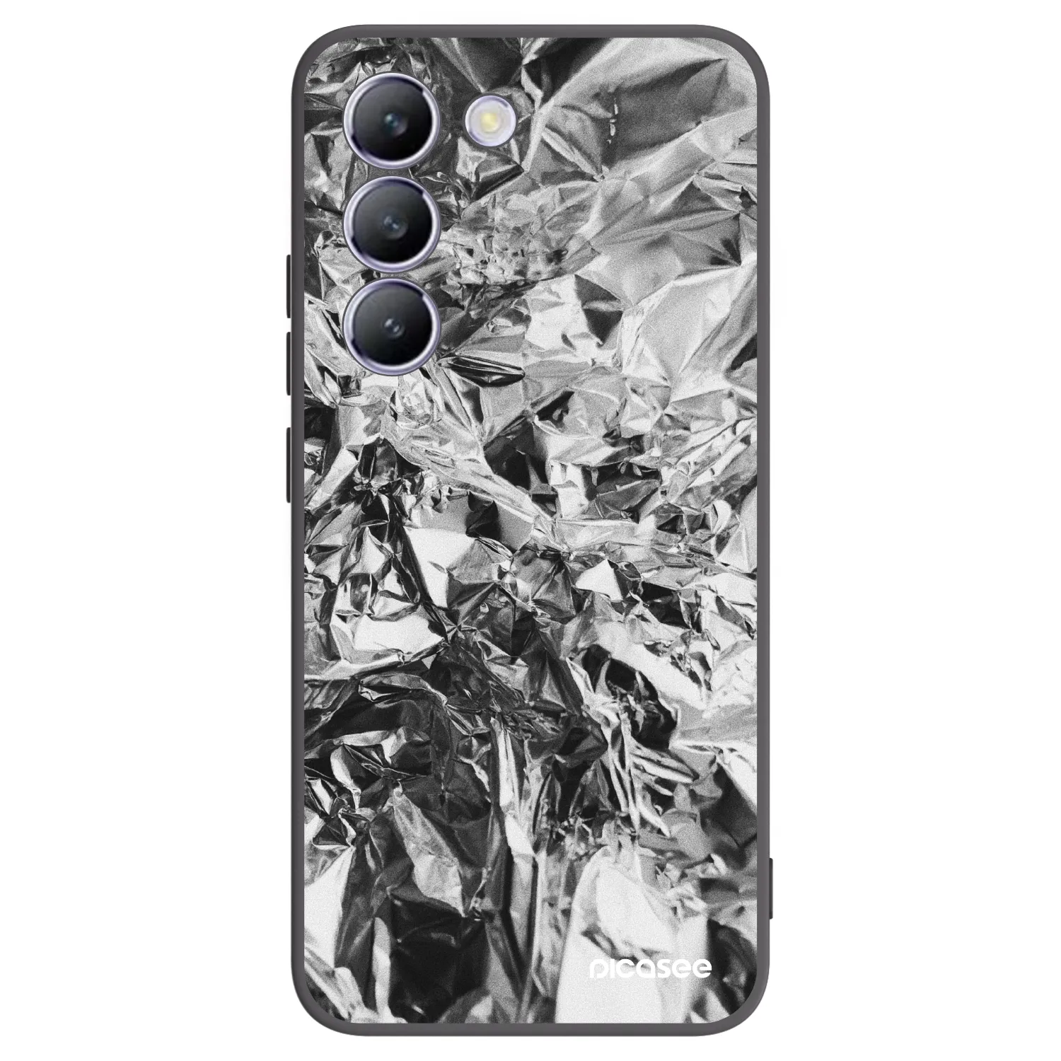 Picasee silikonowe czarne etui na Vivo V40 SE 5G - Chrome