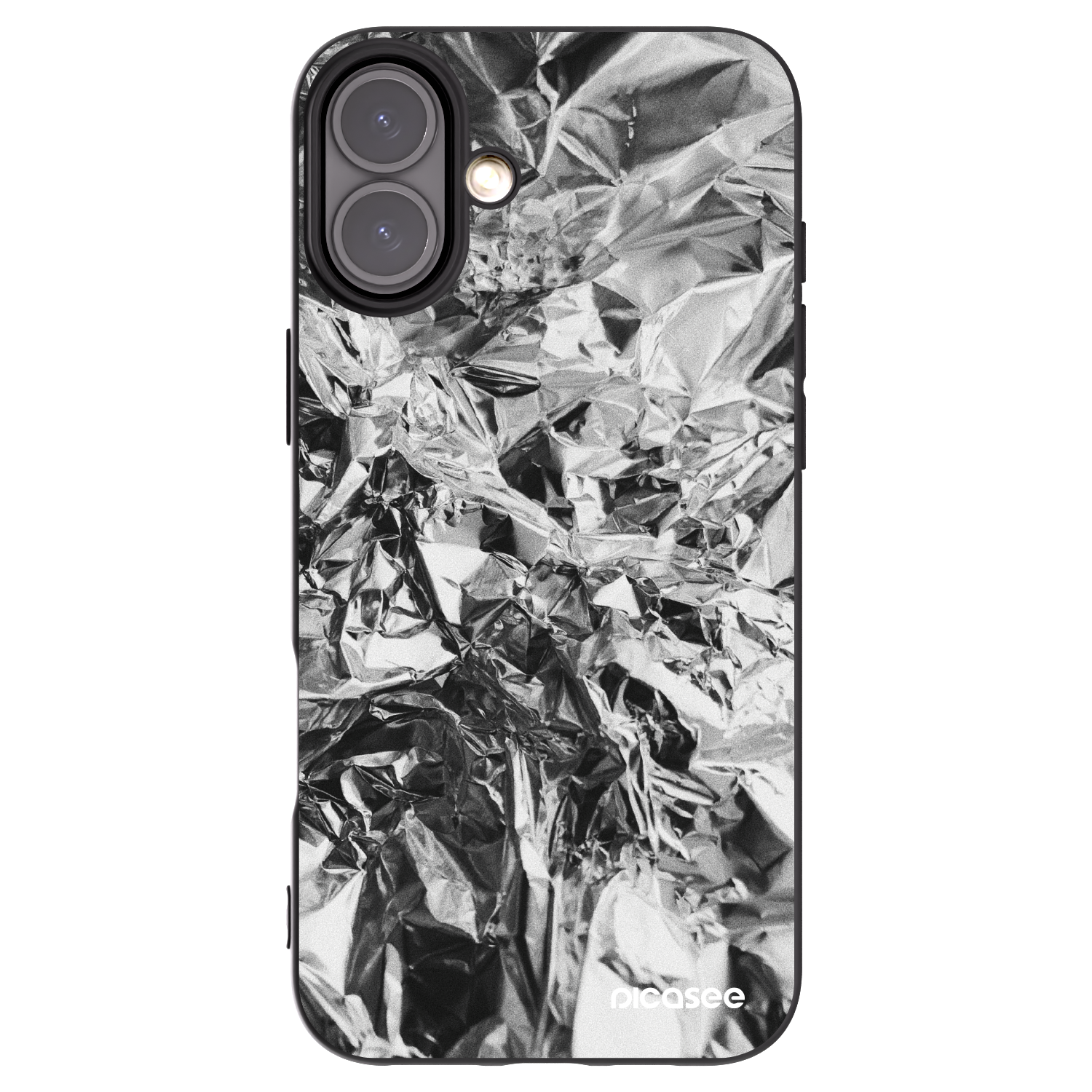 Picasee silikonowe czarne etui na Apple iPhone 16 Plus - Chrome