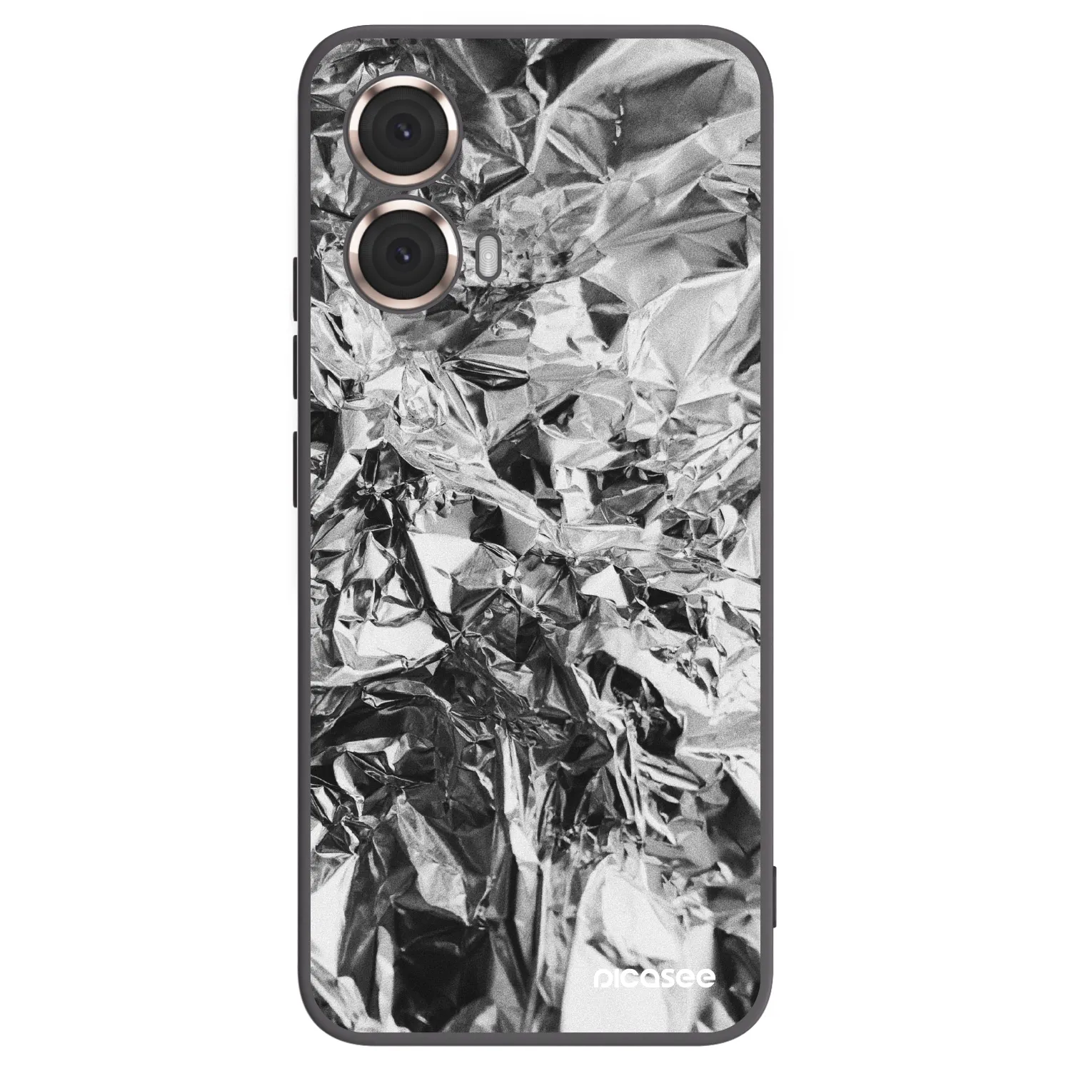 Picasee silikonowe czarne etui na Motorola Moto G85 - Chrome