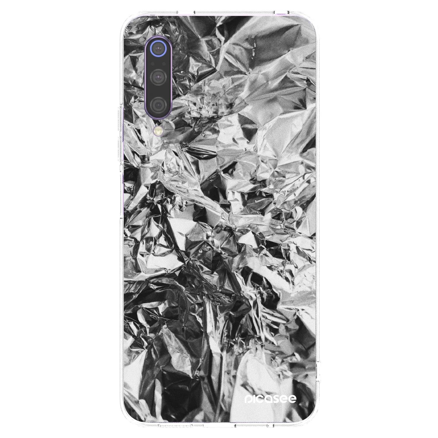 Picasee silikonowe przeźroczyste etui na Xiaomi Mi 9 - Chrome