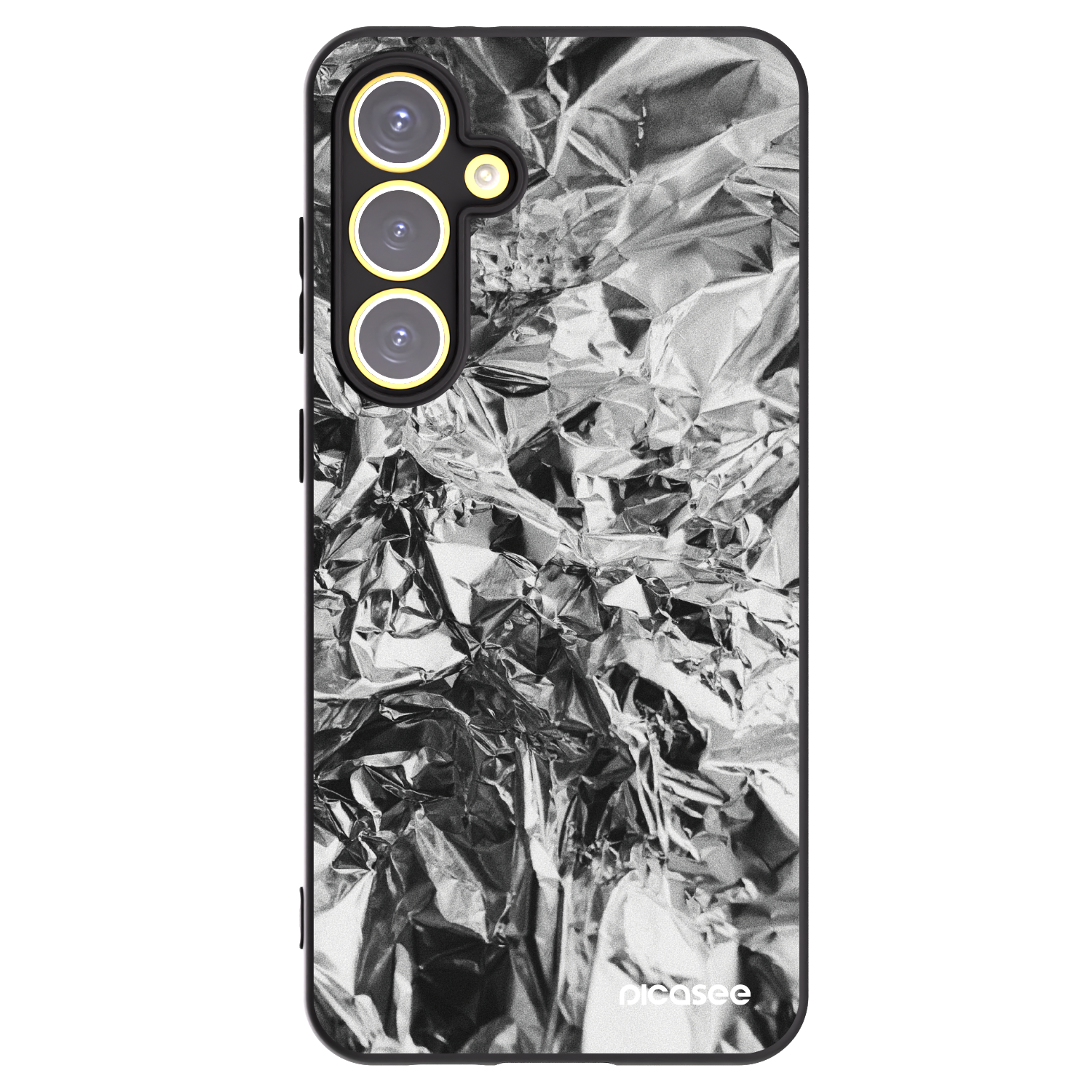 Picasee silikonowe czarne etui na Samsung Galaxy S24 FE S721B - Chrome