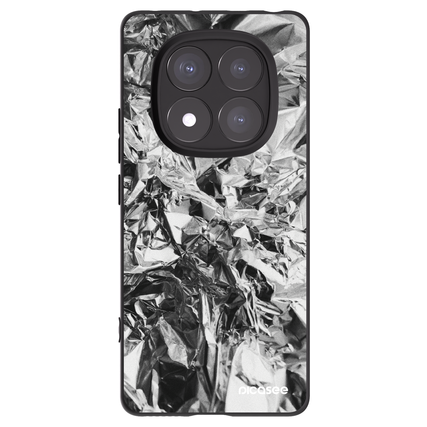 Picasee silikonowe czarne etui na Xiaomi Redmi Note 14 Pro 5G - Chrome