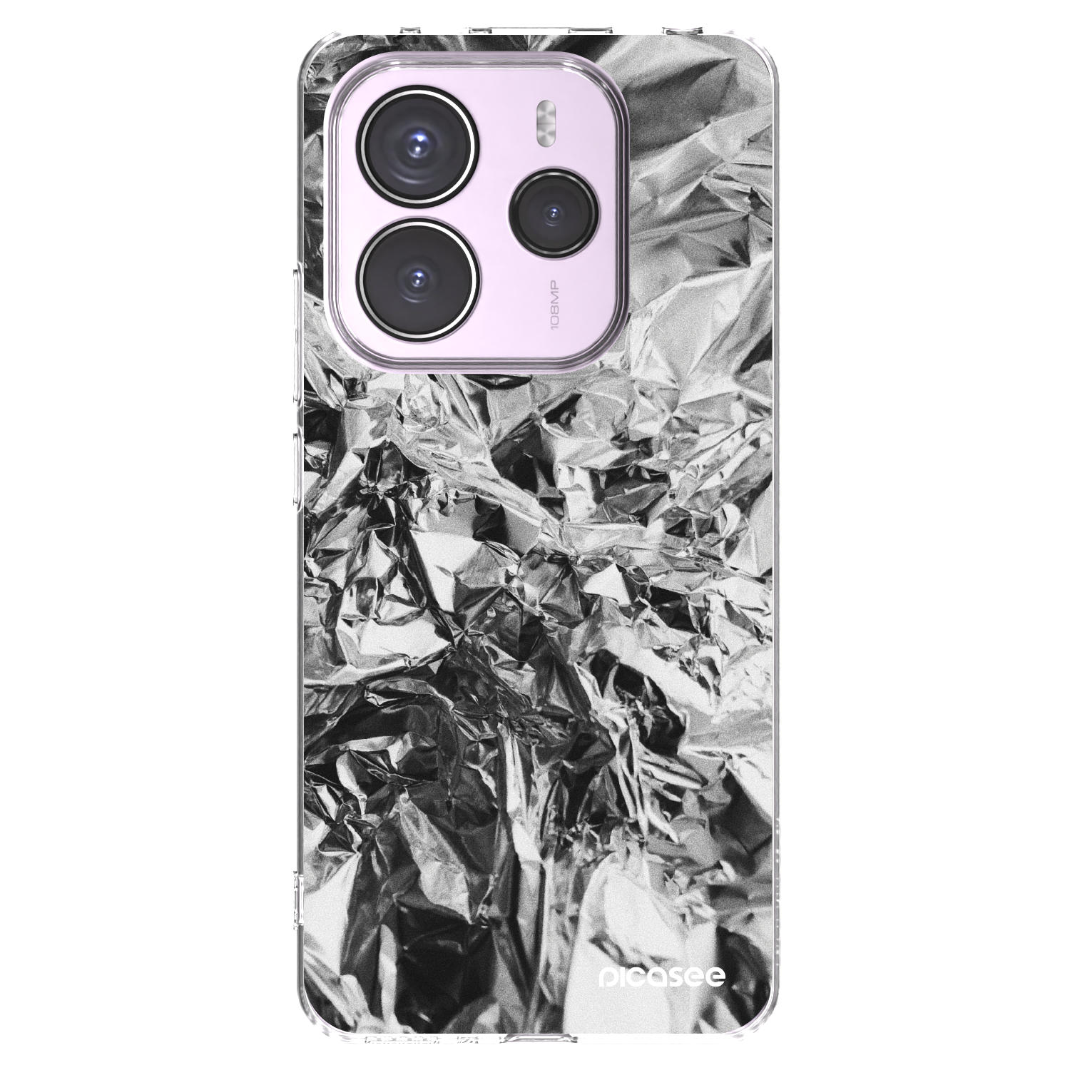 Picasee silikonowe przeźroczyste etui na Xiaomi Redmi Note 14 5G - Chrome
