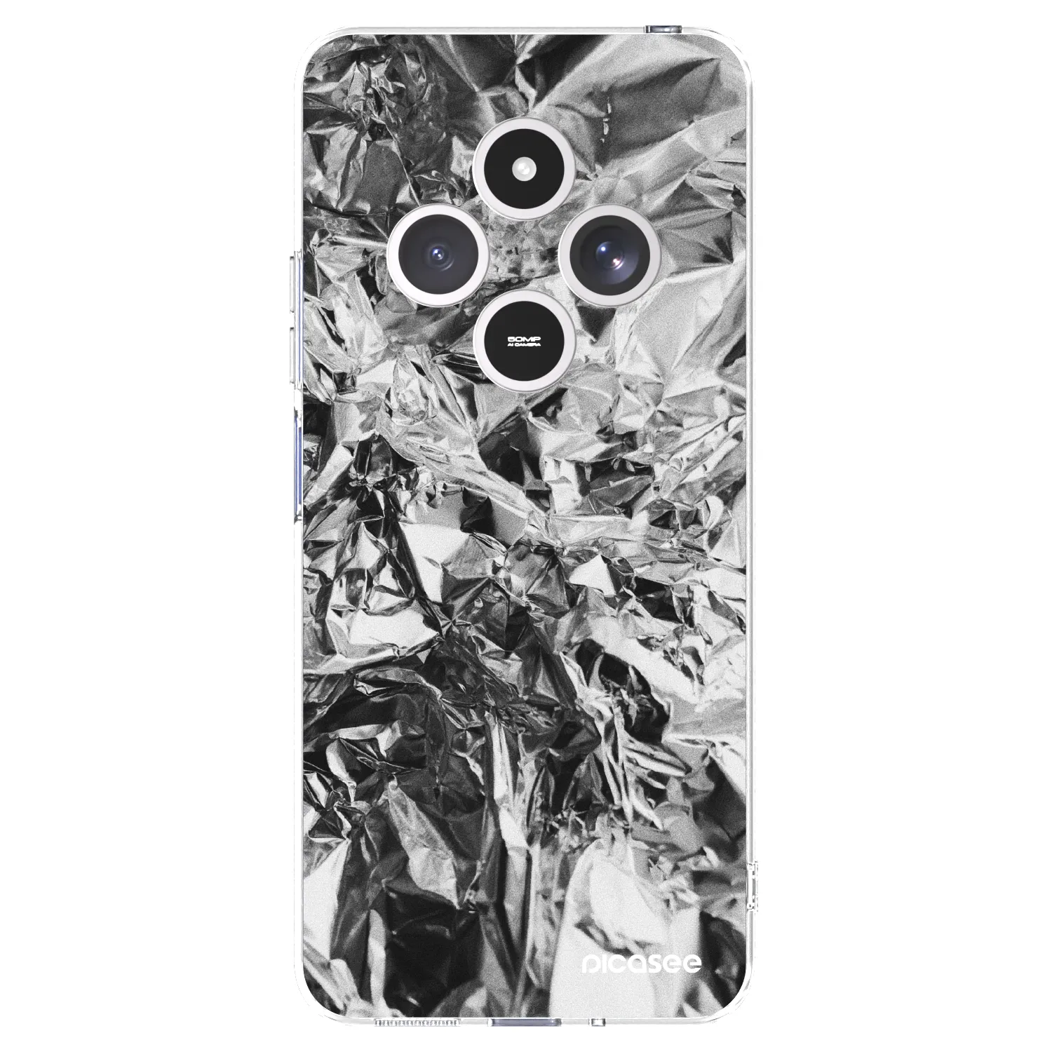 Picasee silikonowe przeźroczyste etui na Xiaomi Redmi 14C - Chrome