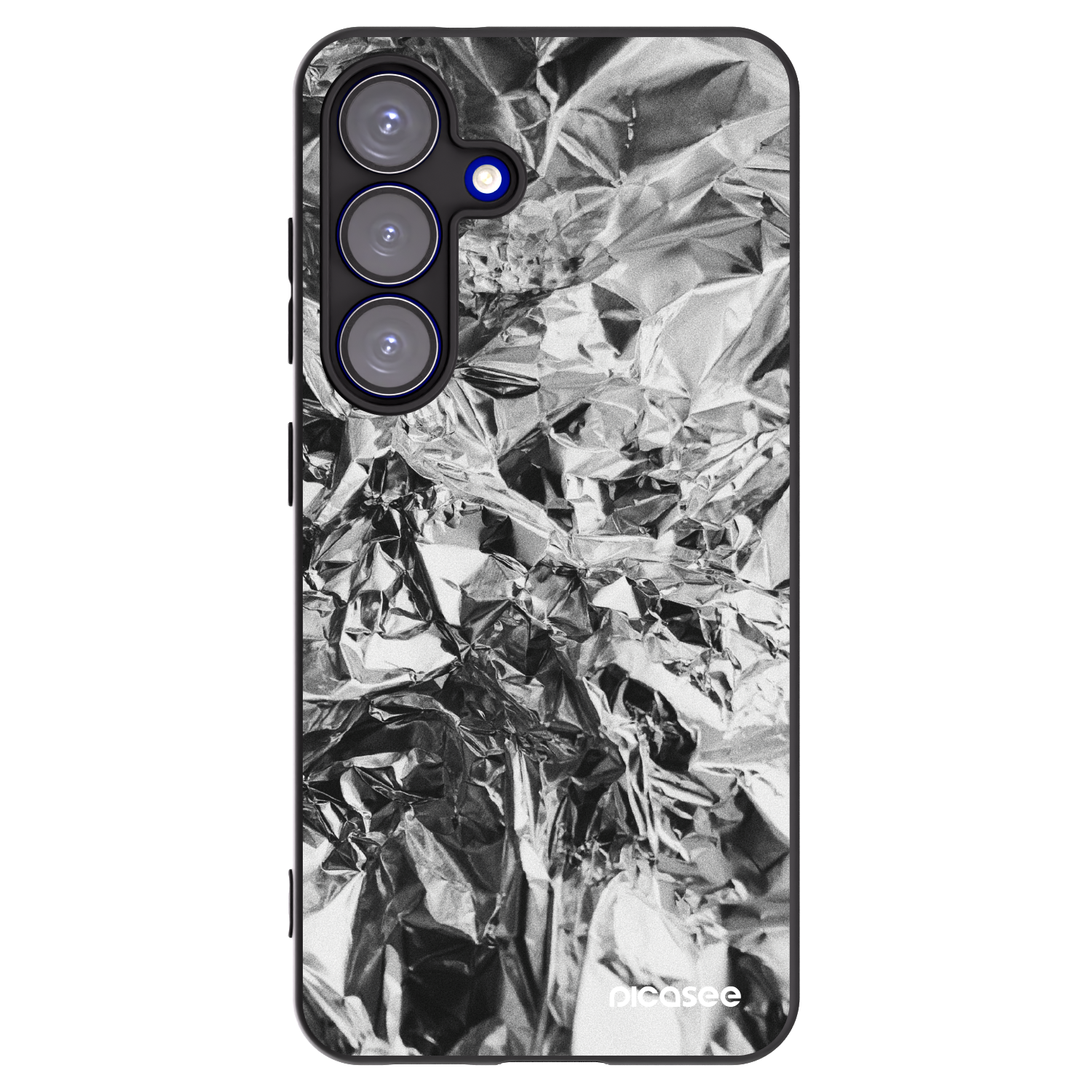 Picasee silikonowe czarne etui na Samsung Galaxy S25 5G - Chrome