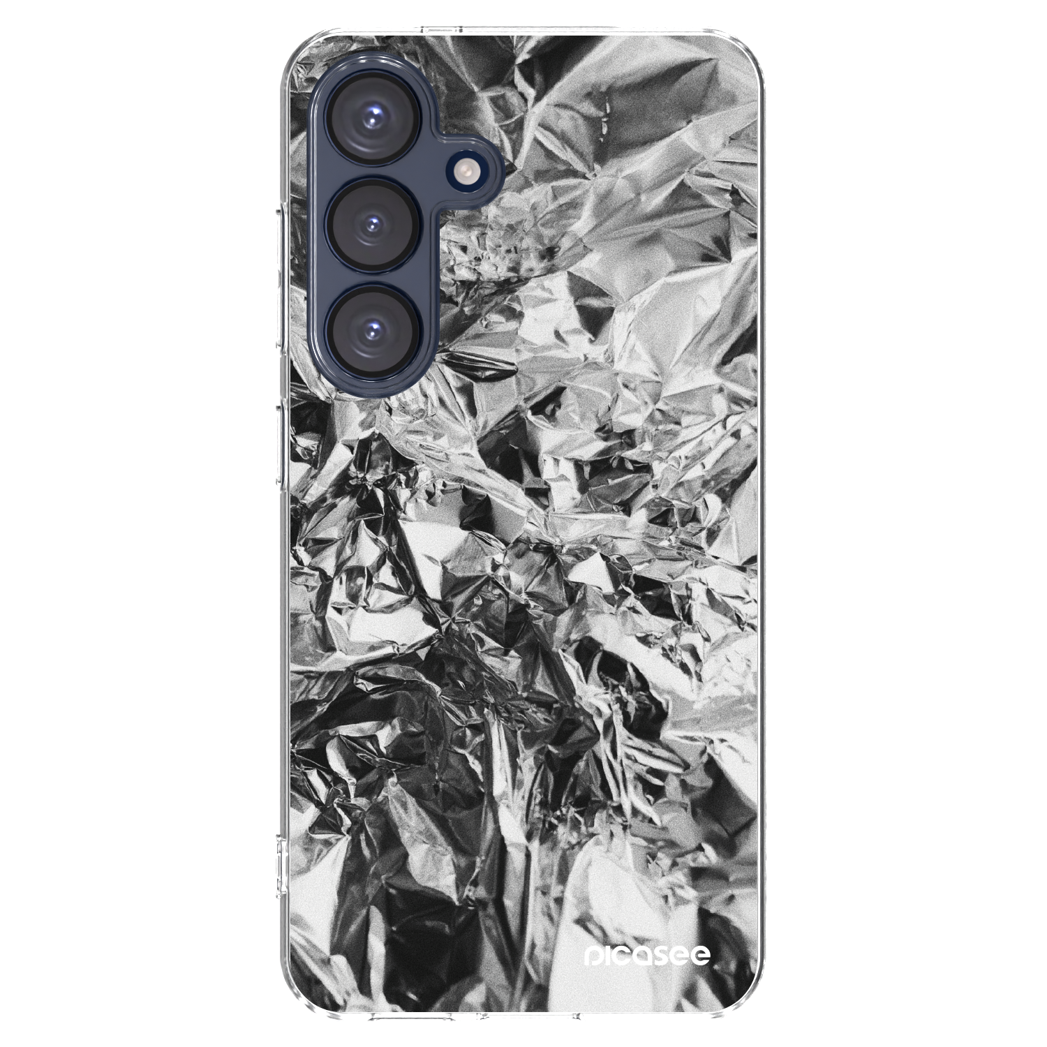Picasee silikonowe przeźroczyste etui na Samsung Galaxy S25 5G - Chrome