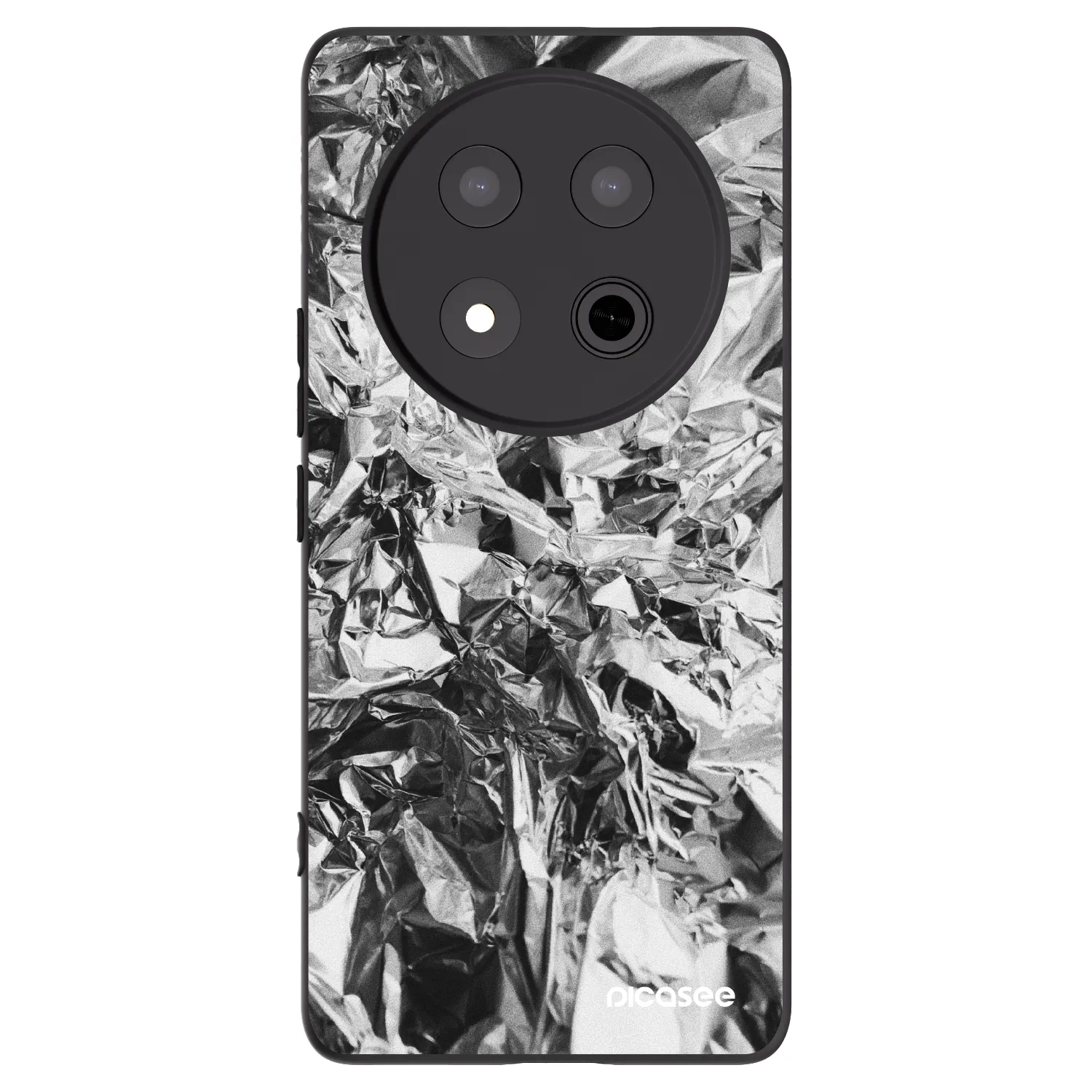 Picasee silikonowe czarne etui na Honor Magic7 Lite 5G - Chrome