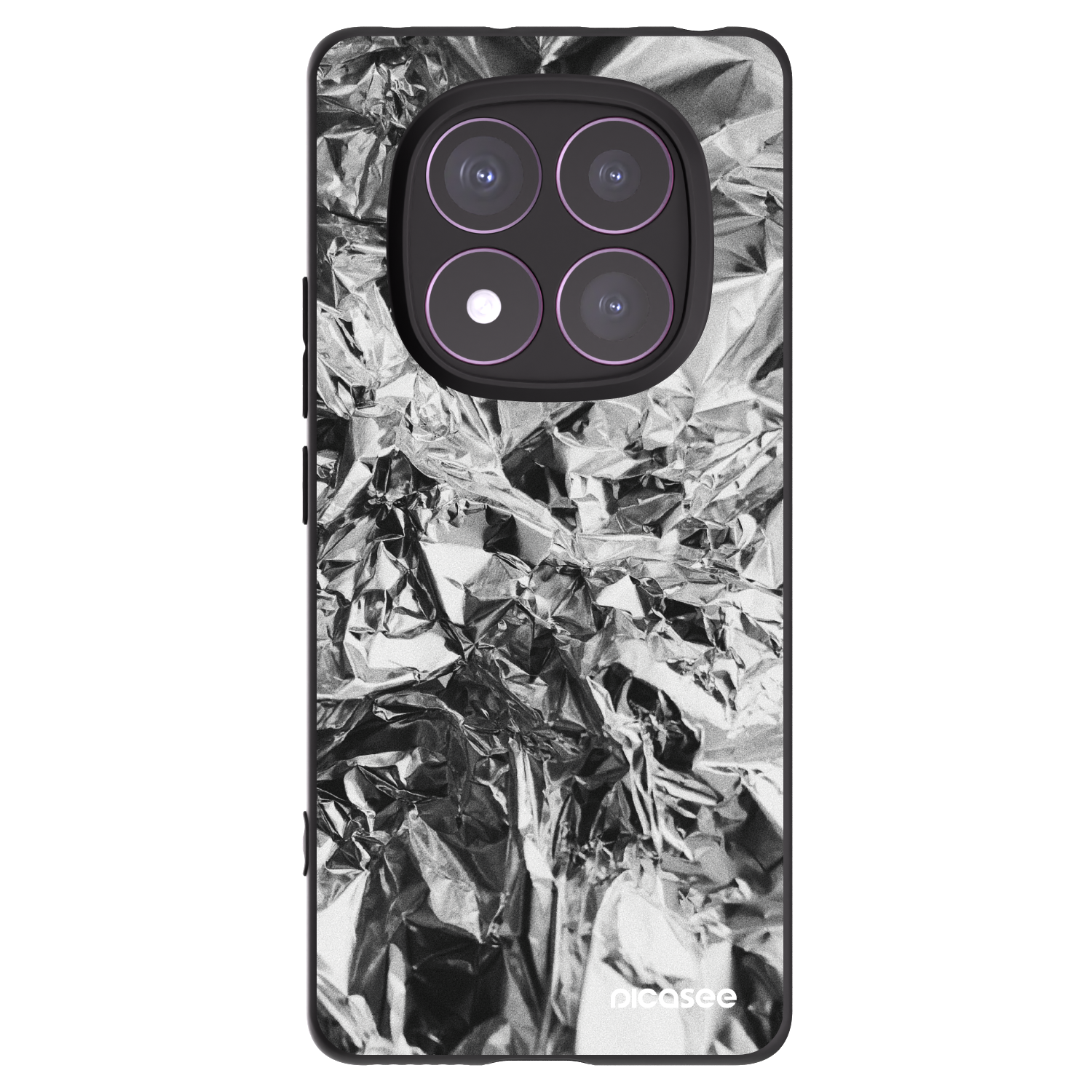 Picasee silikonowe czarne etui na Xiaomi Redmi Note 14 Pro 4G - Chrome